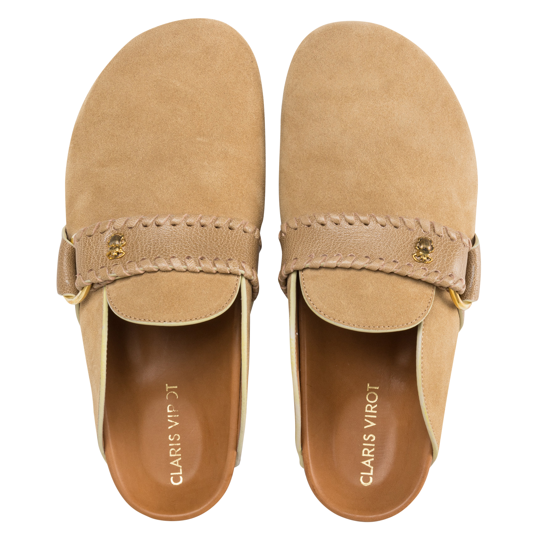 Leather mules CLARIS VIROT Beige