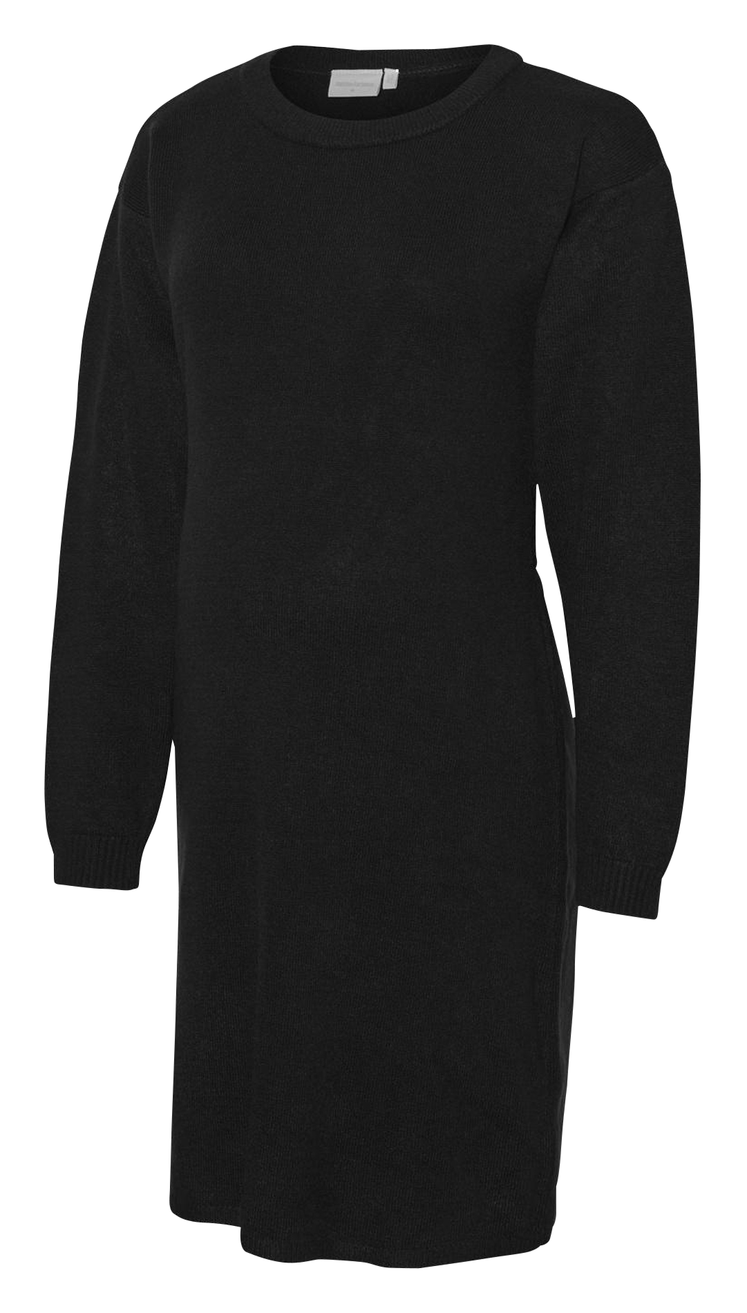 Robe de grossesse droite col rond en maille MAMALICIOUS Noir