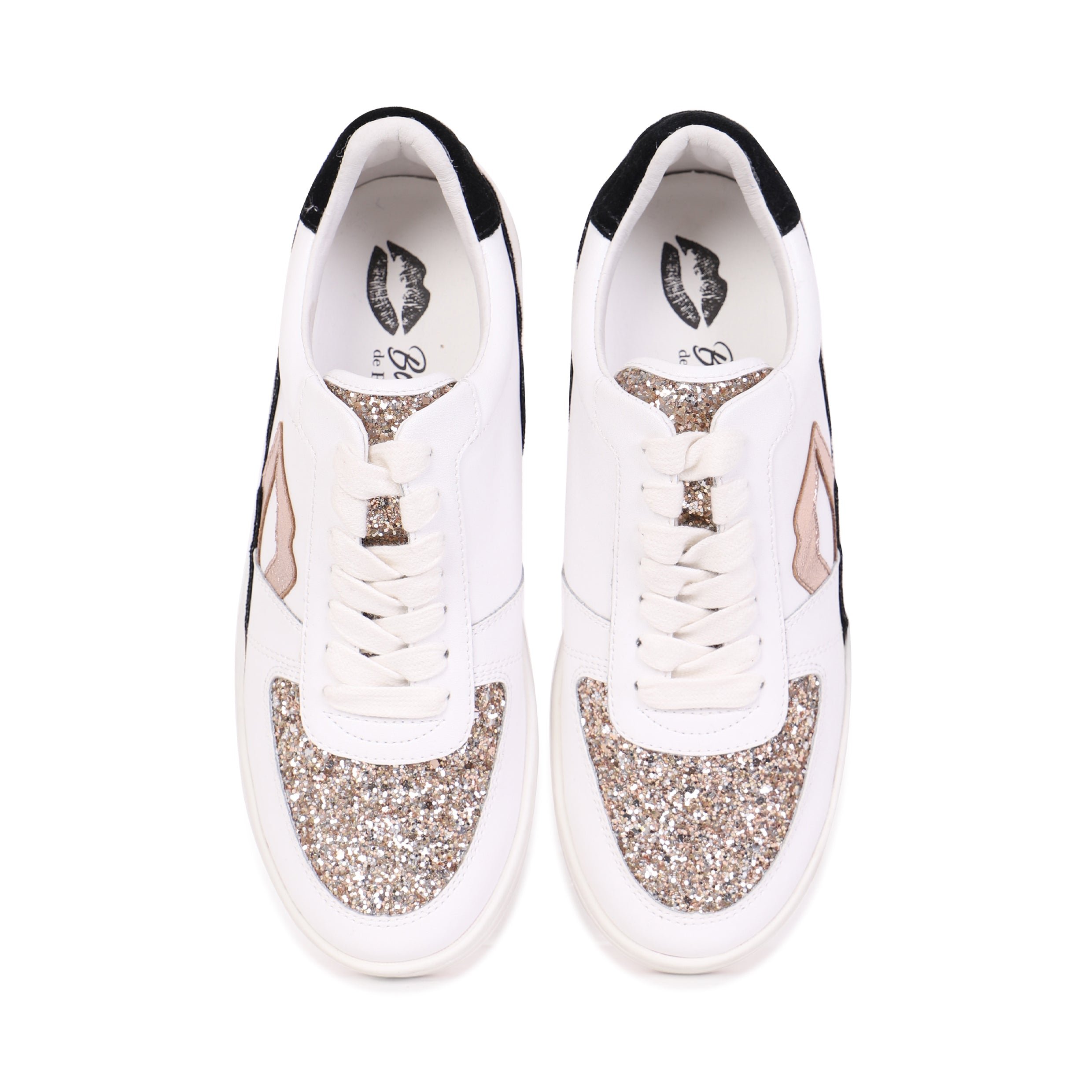 Leather sneakers BONS BAISERS PARIS Golden
