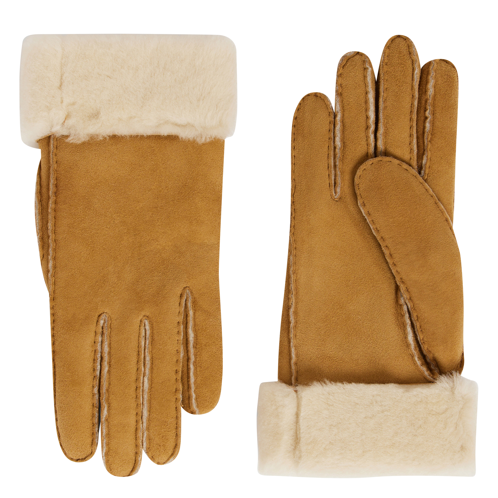 Leather fingerless gloves GERARD DAREL Brown
