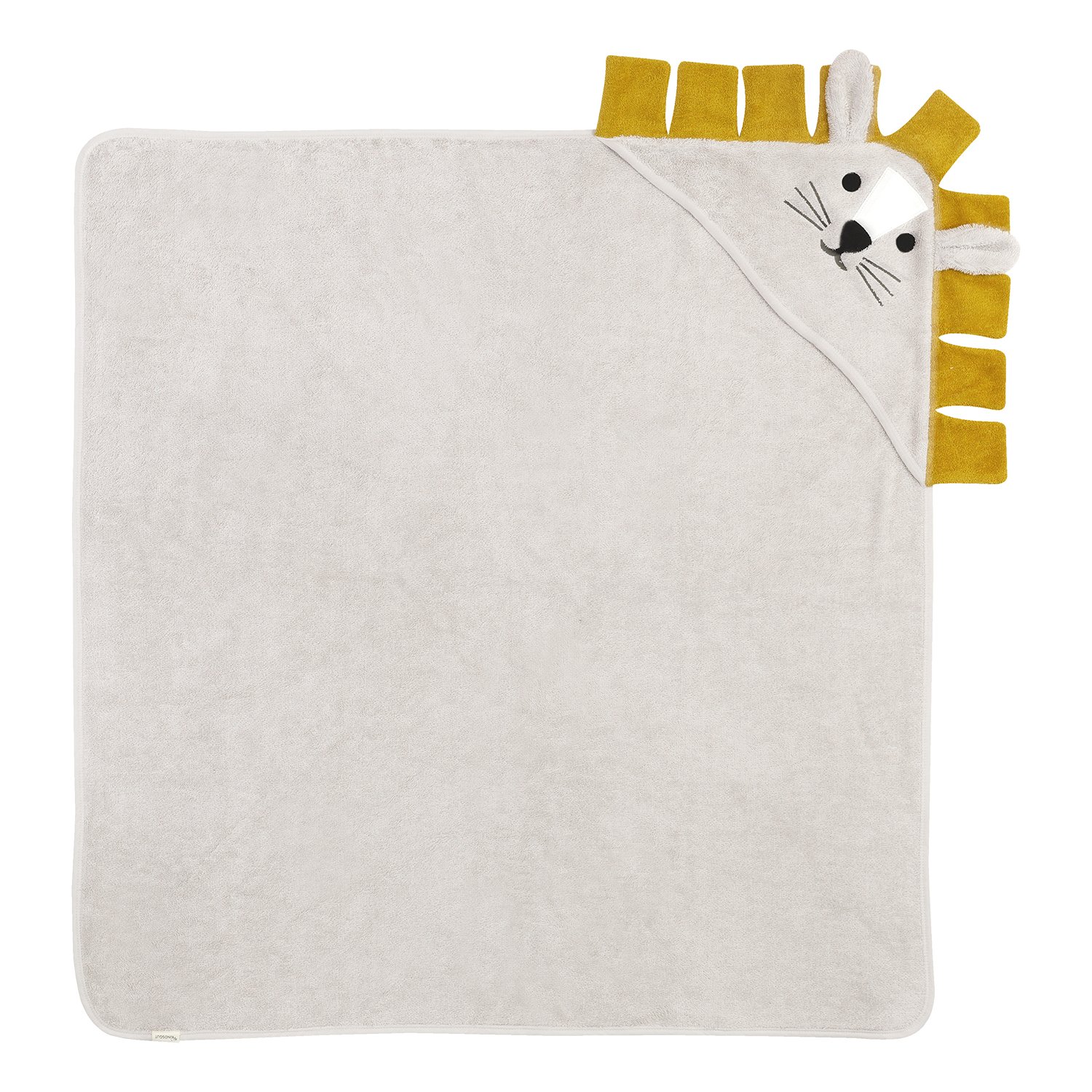Lion hooded towel KINDSGUT White