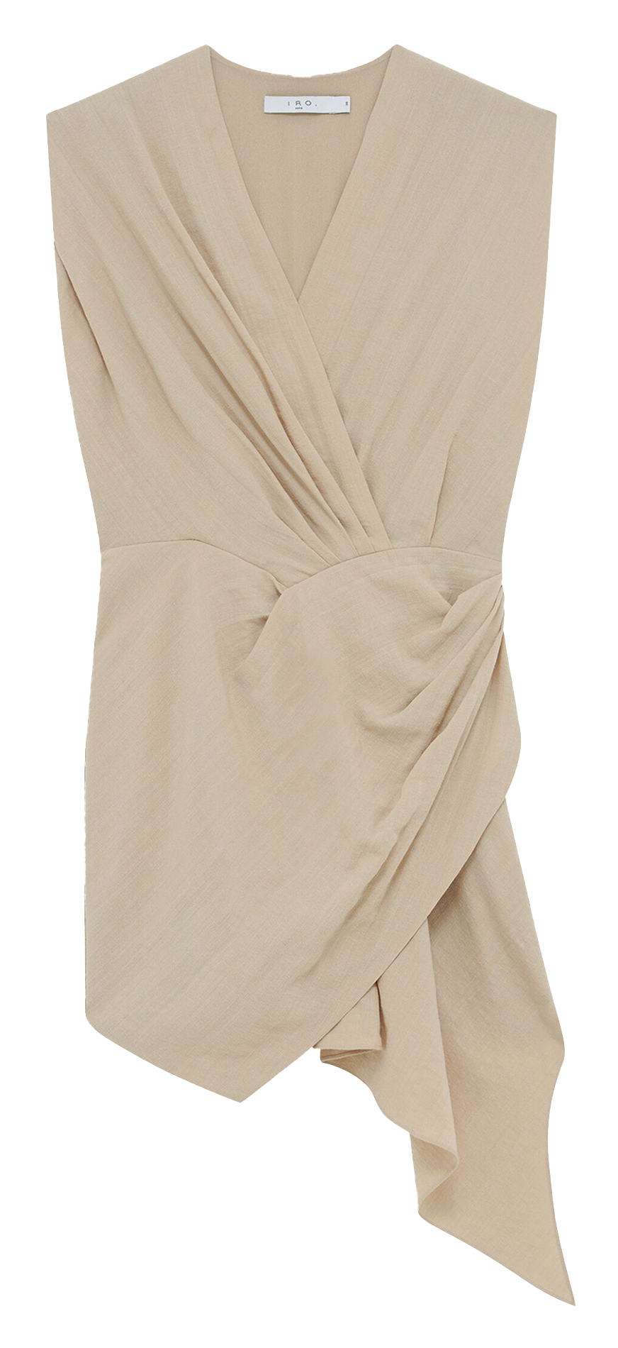 Short draped sleeveless dress IRO Beige