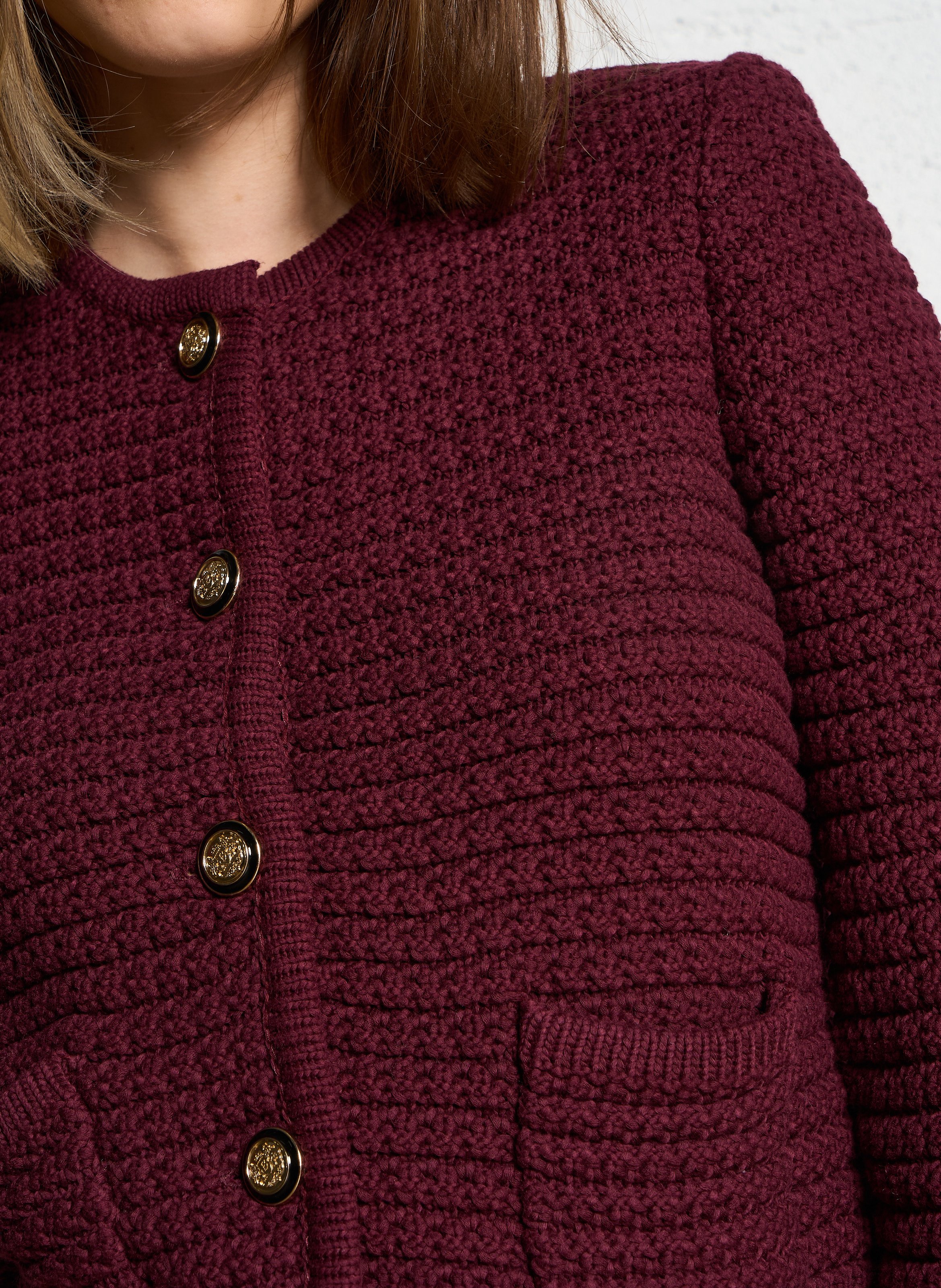 Vest met lange mouwen van gemengd katoen BA&SH Paars