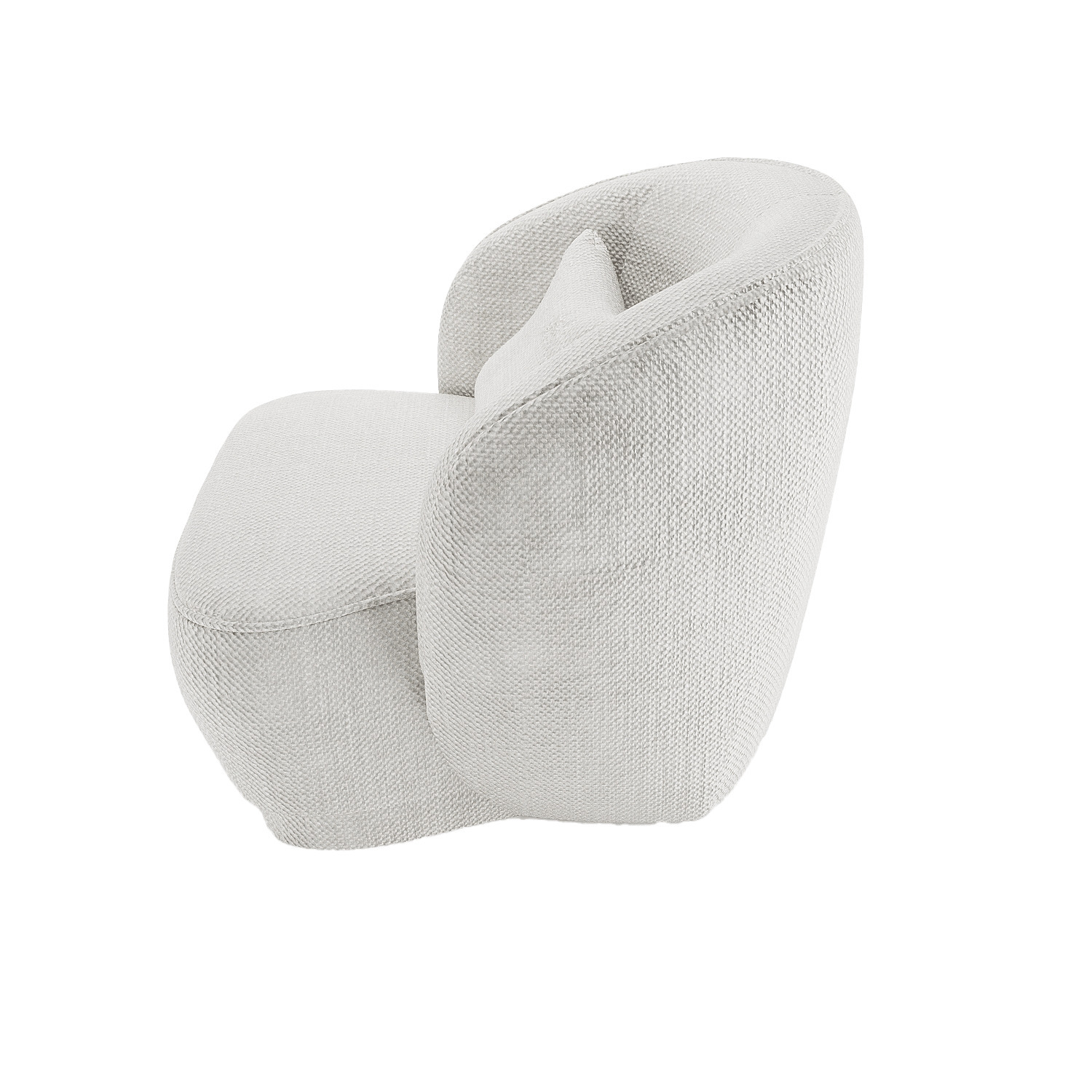 Designer fabric armchair POTIRON PARIS White