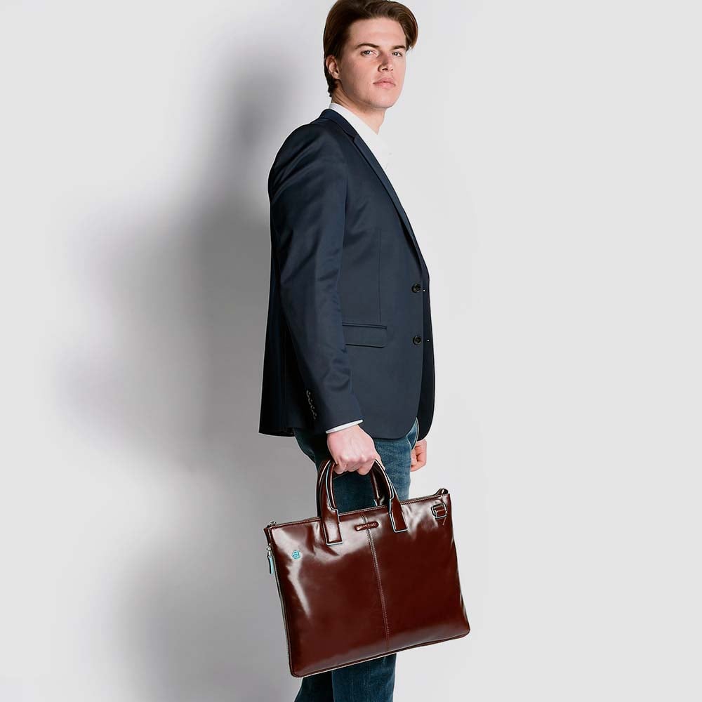 Block color shopping bag PIQUADRO Black