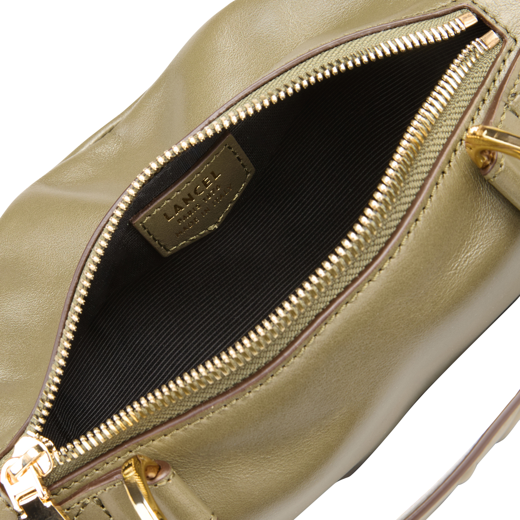 Sac bandoulière en cuir  LANCEL Kaki