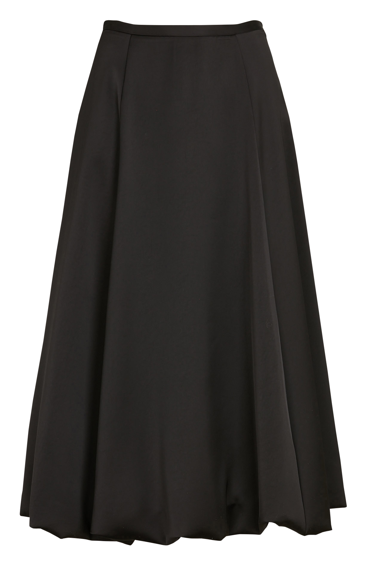 Jupe midi ample satinée IMPERIAL Noir