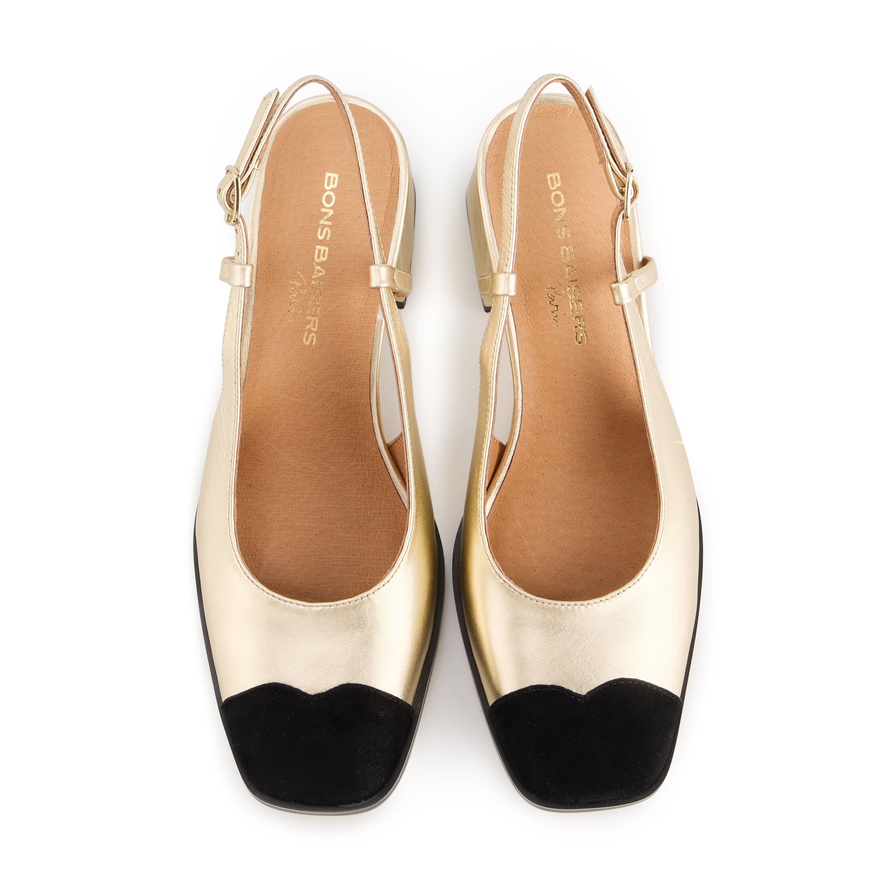 Leather pumps BONS BAISERS PARIS Golden