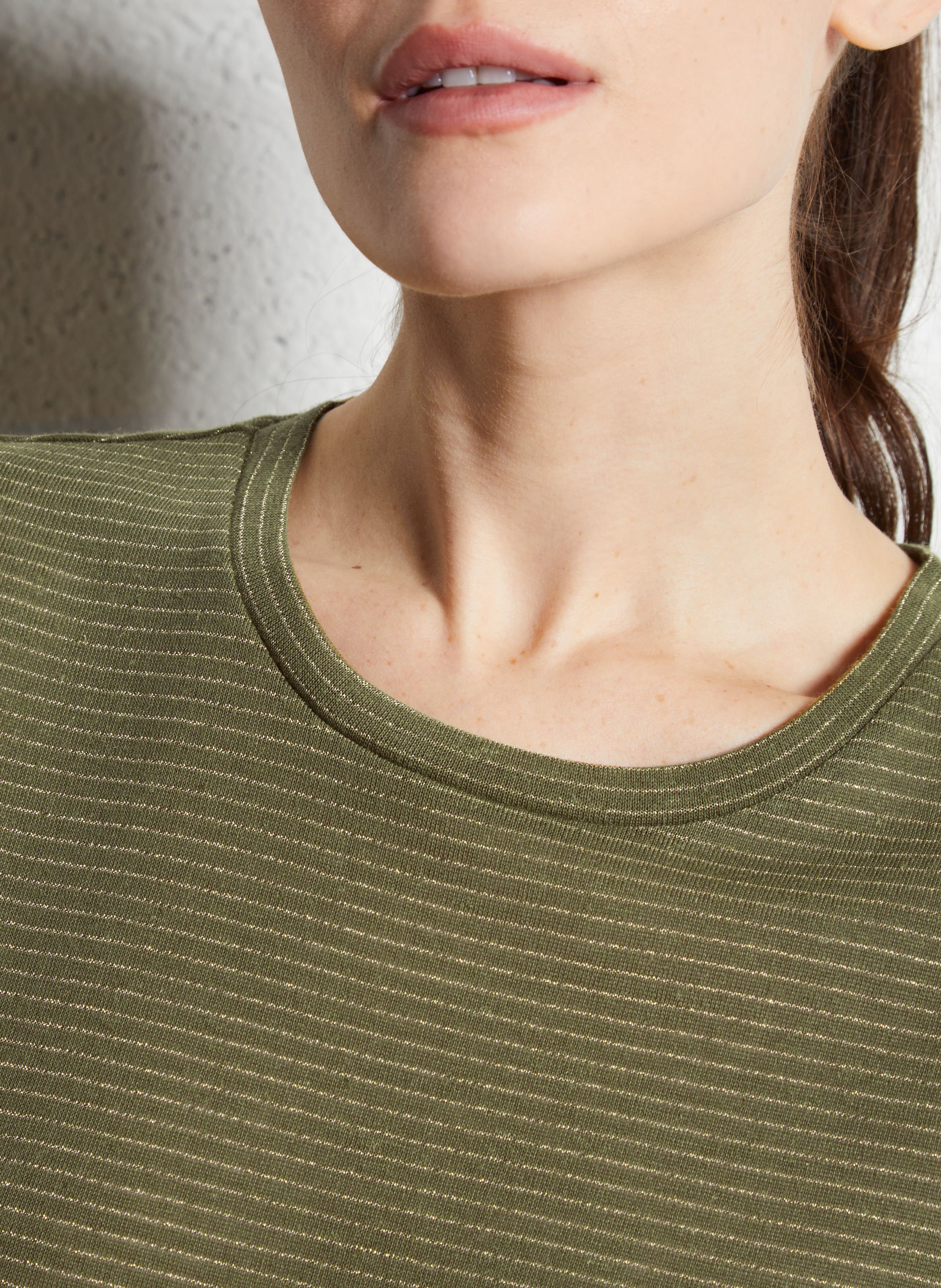 Tee-shirt droit à rayures VILA Vert