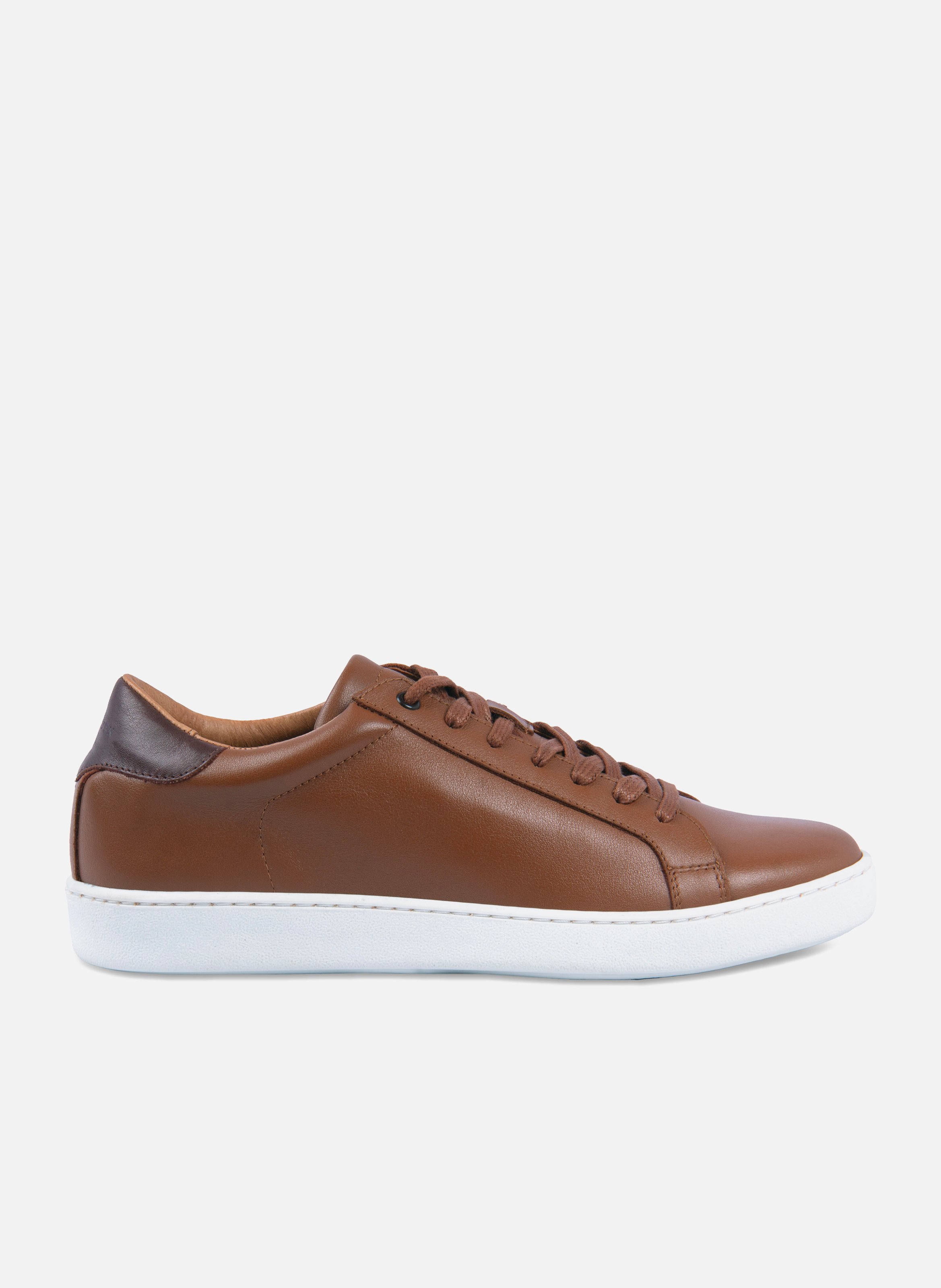 Lace-up leather tennis shoes JULES & JENN Brown