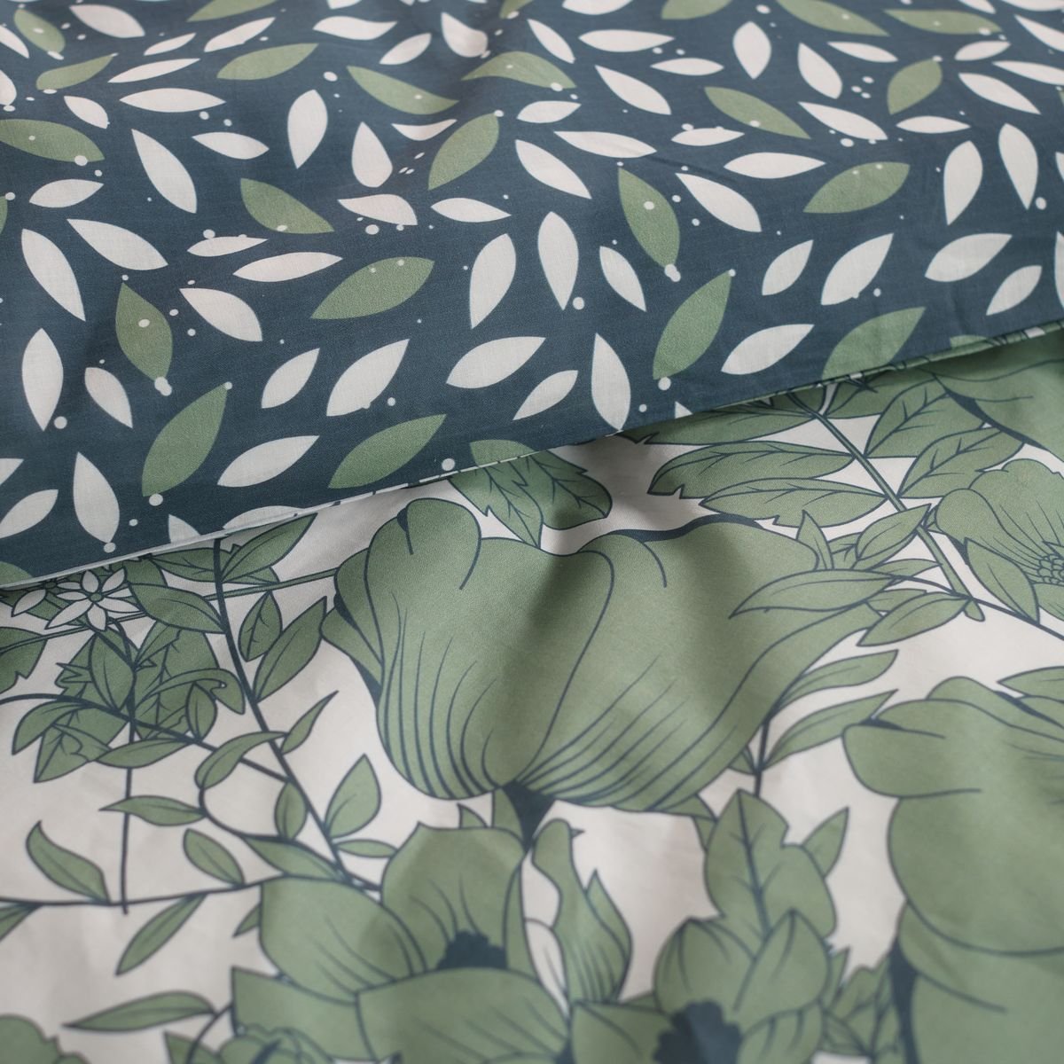 Printed cotton bed set TODAY LINGE DE MAISON Green