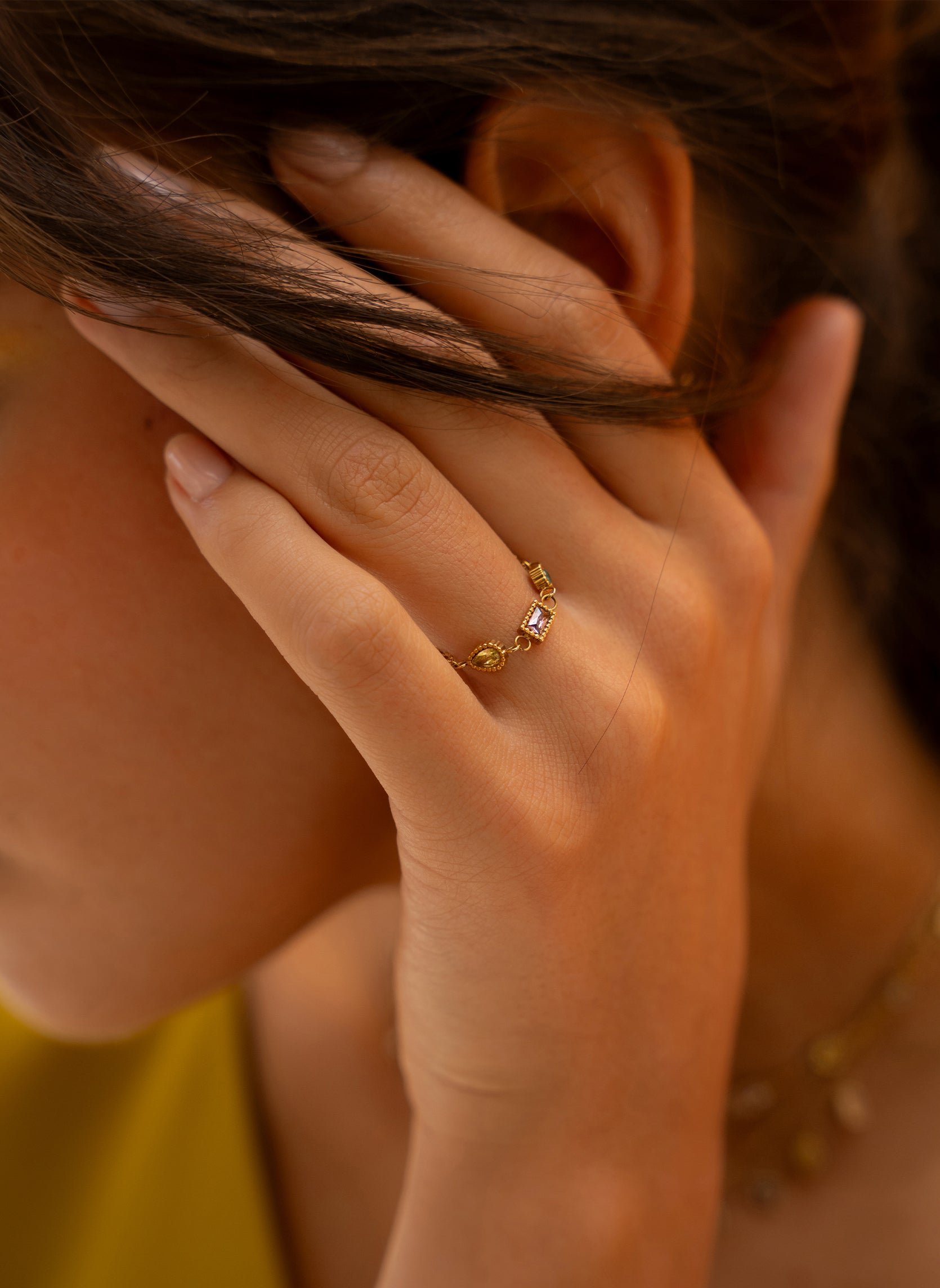 Chain ring isana AEC Paris Multicolored