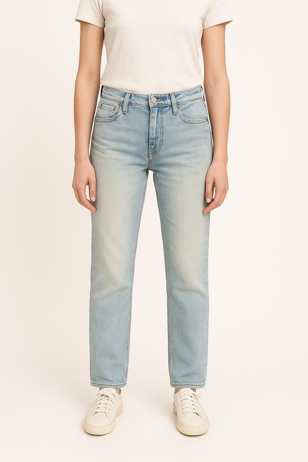 Cropped slim jeans with studs LEVI'S - Seconde main Blue