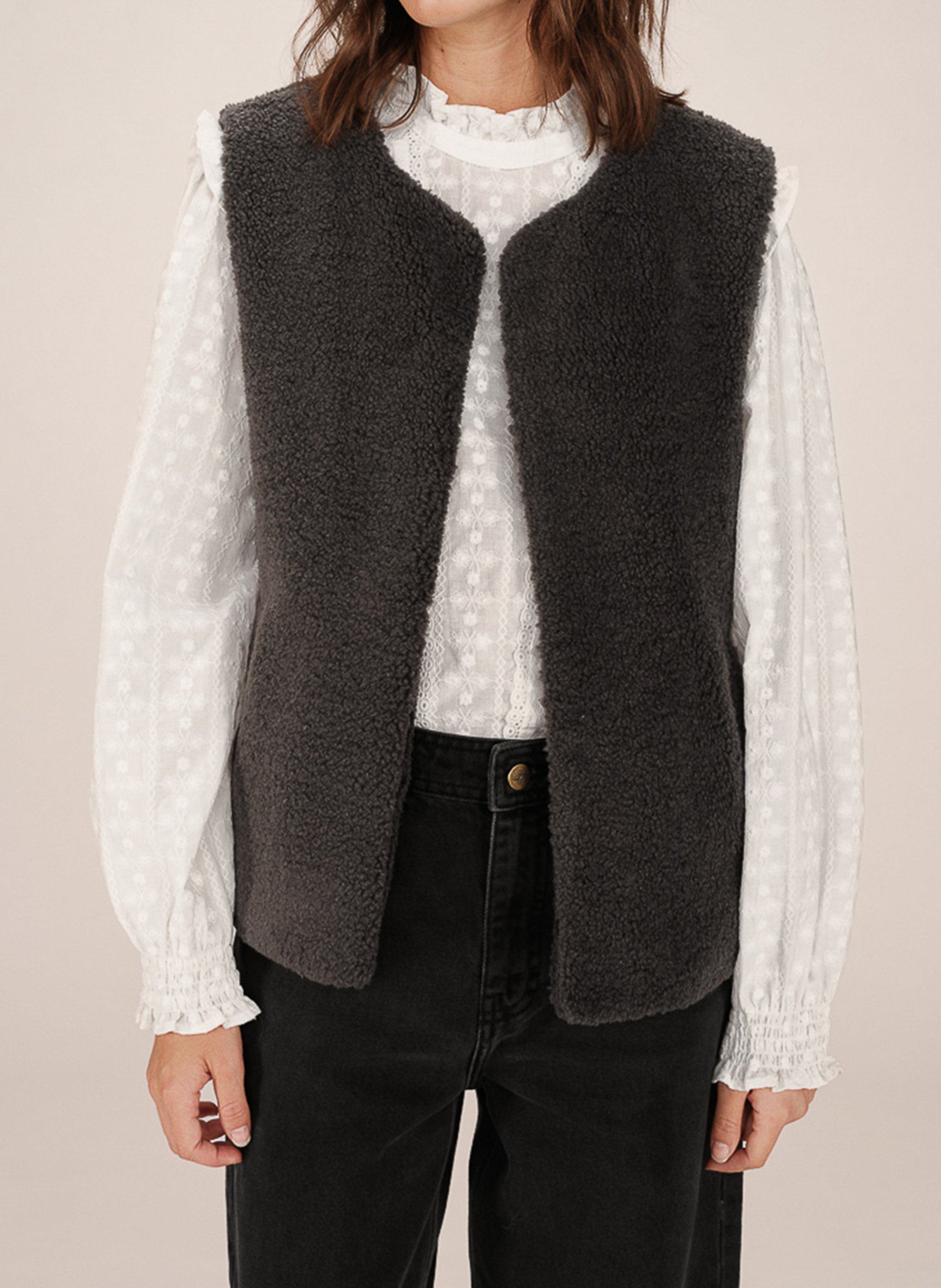 Sleeveless faux fur vest GRACE ET MILA