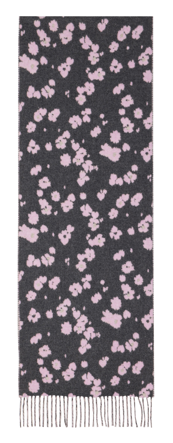 Echarpe en laine mélangée imprimée DES PETITS HAUTS Blanc