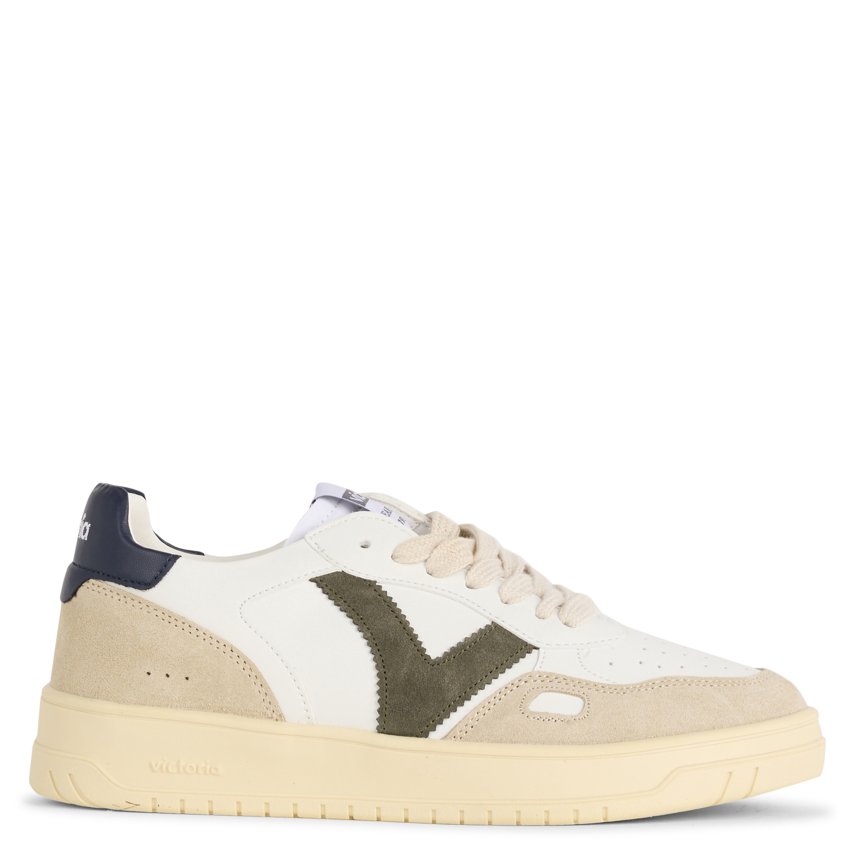 Baskets à plateforme en cuir velours VICTORIA Bleu