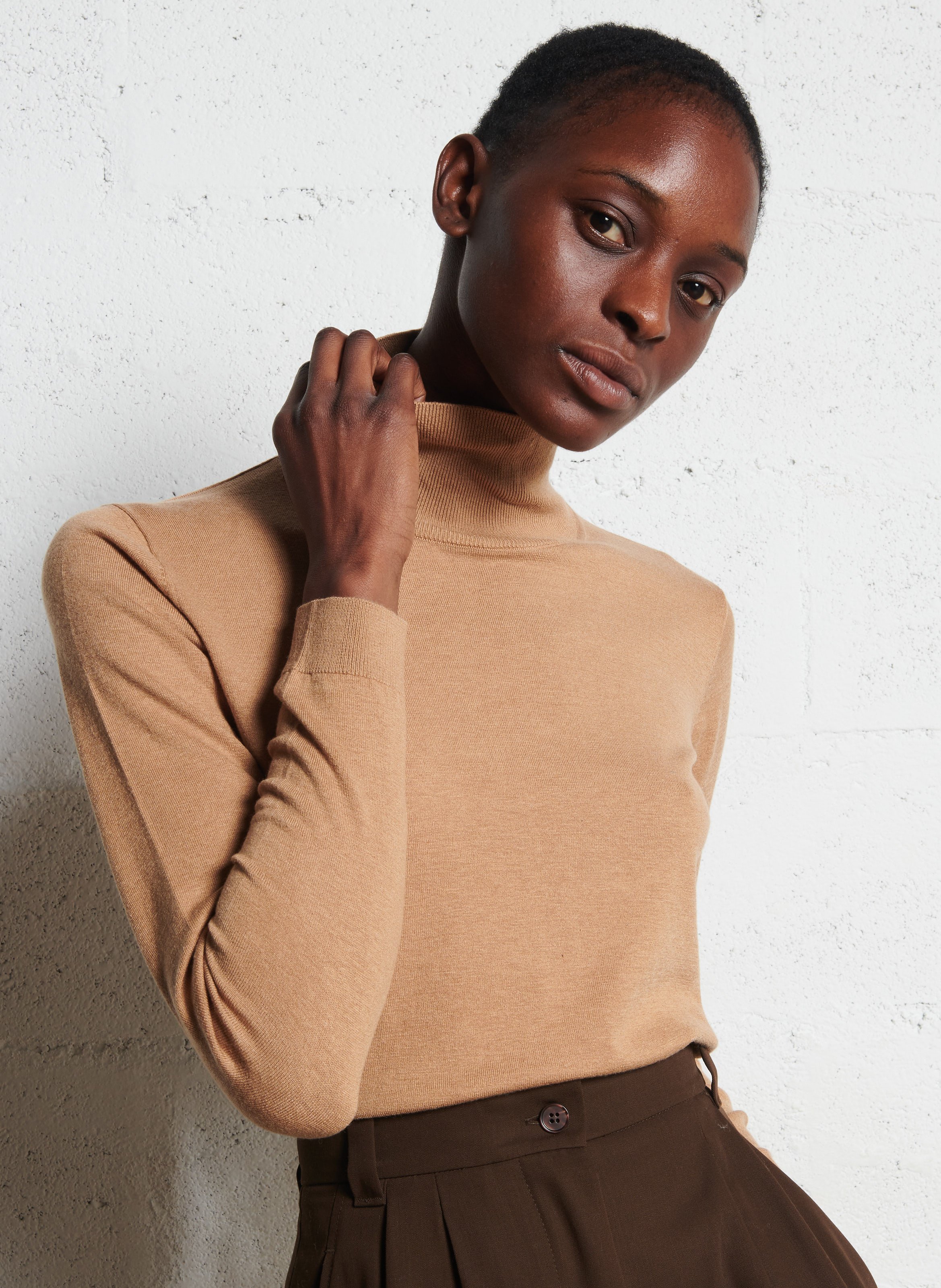 Straight-cut high-neck sweater MAX MARA WEEK END Beige