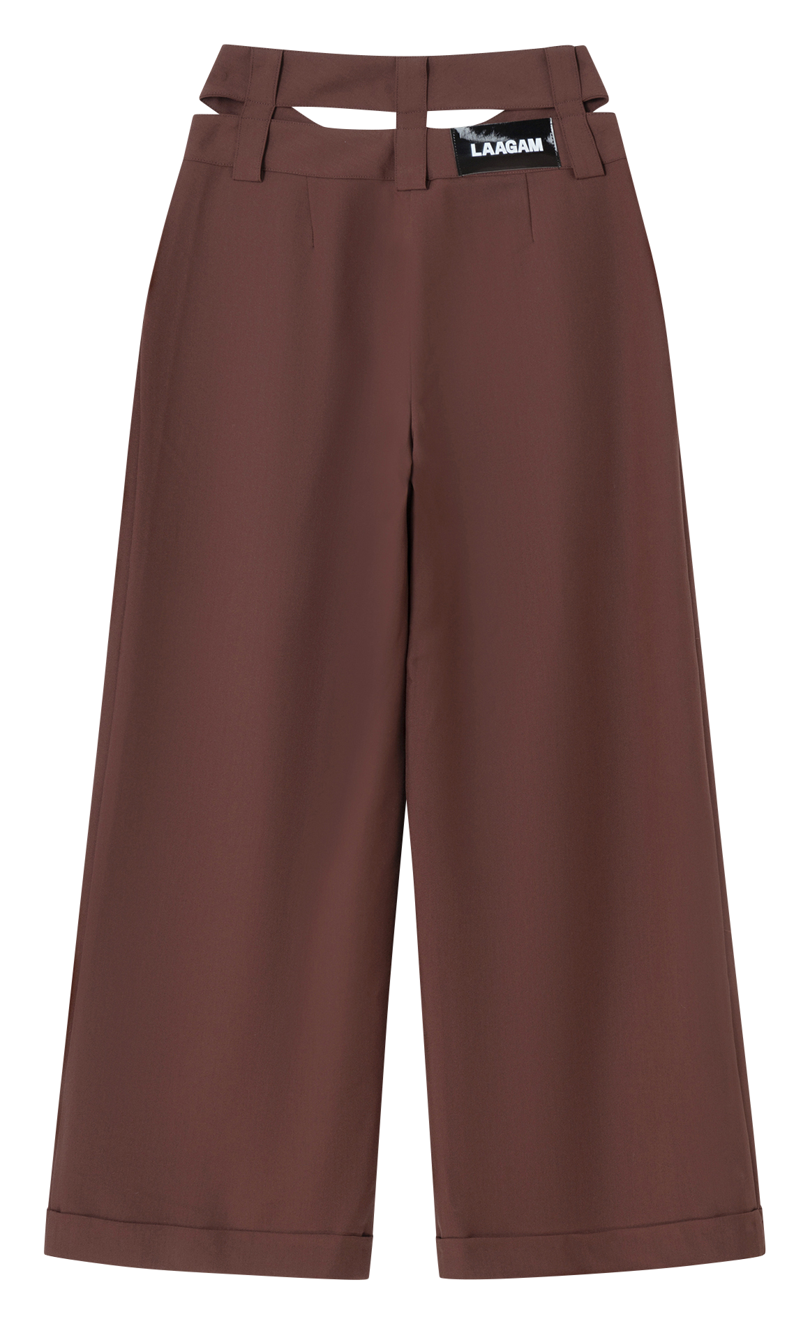 Azawood high-waisted wide-leg trousers LAAGAM Brown