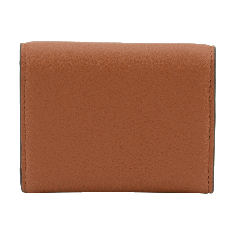 Leather coin purse POURCHET Brown