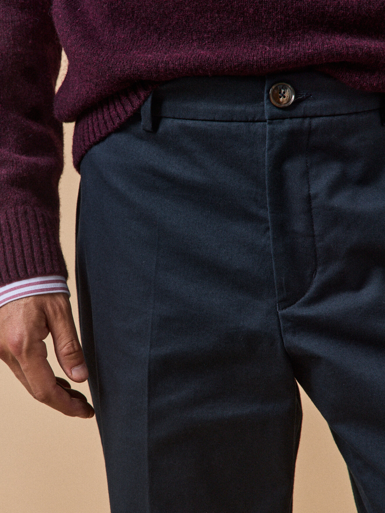 Wide-leg chino pants CYRILLUS Blue