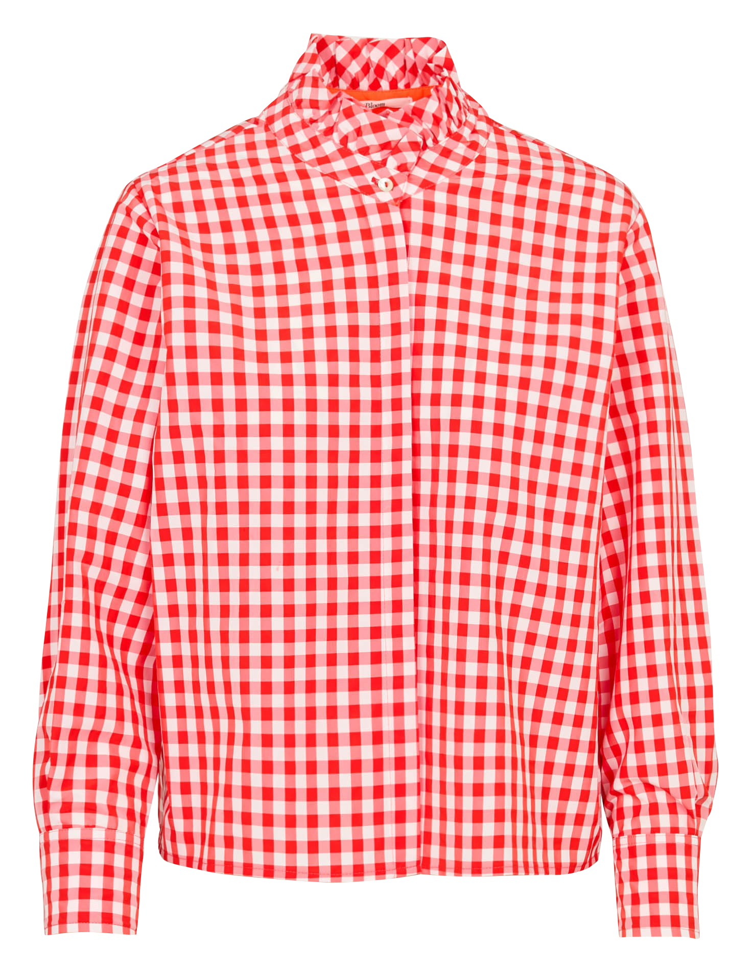 Chemise droite à carreaux en coton  DR BLOOM Rouge