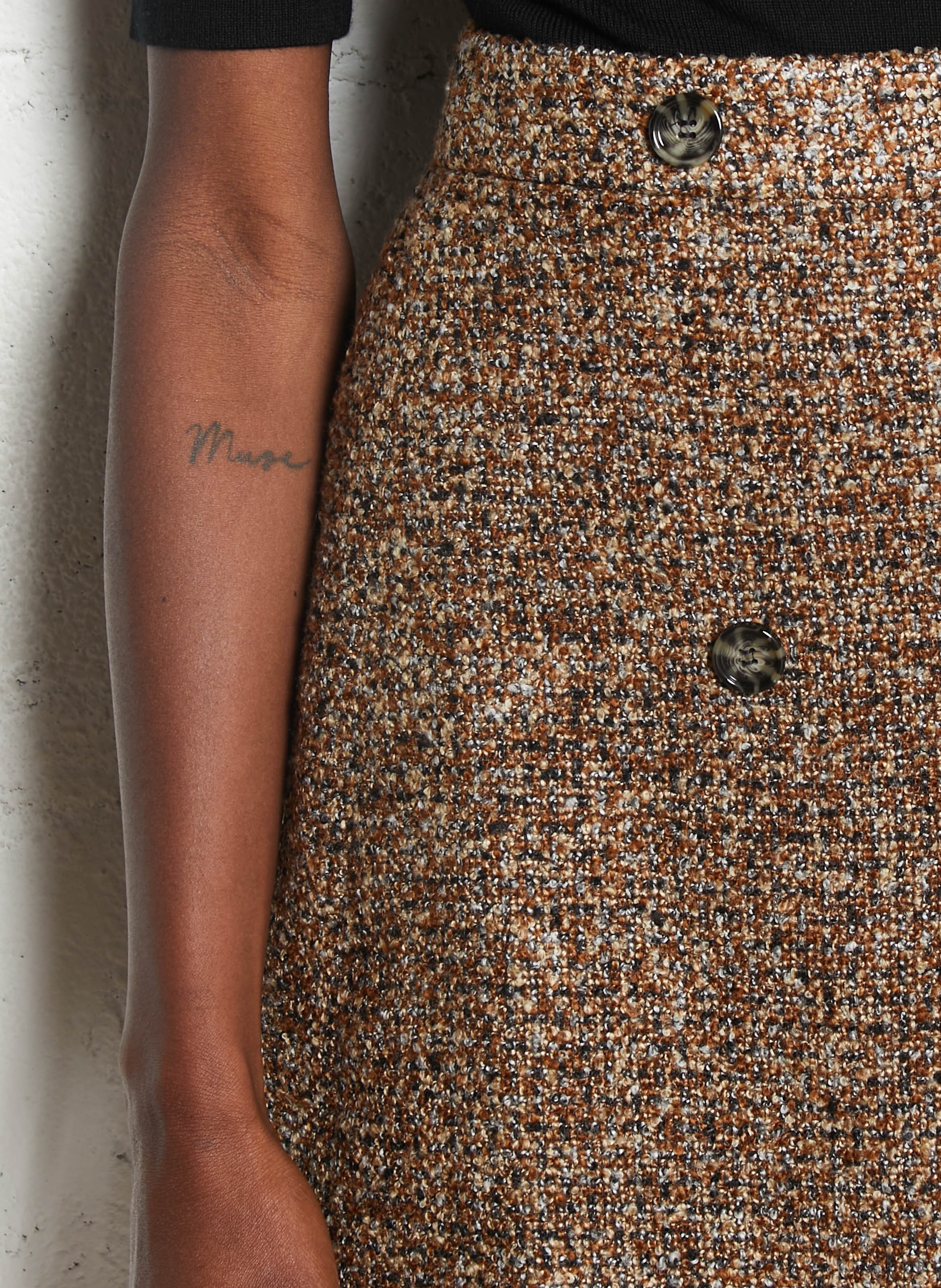 Flared tweed skirt PETITE MENDIGOTE Multicolored