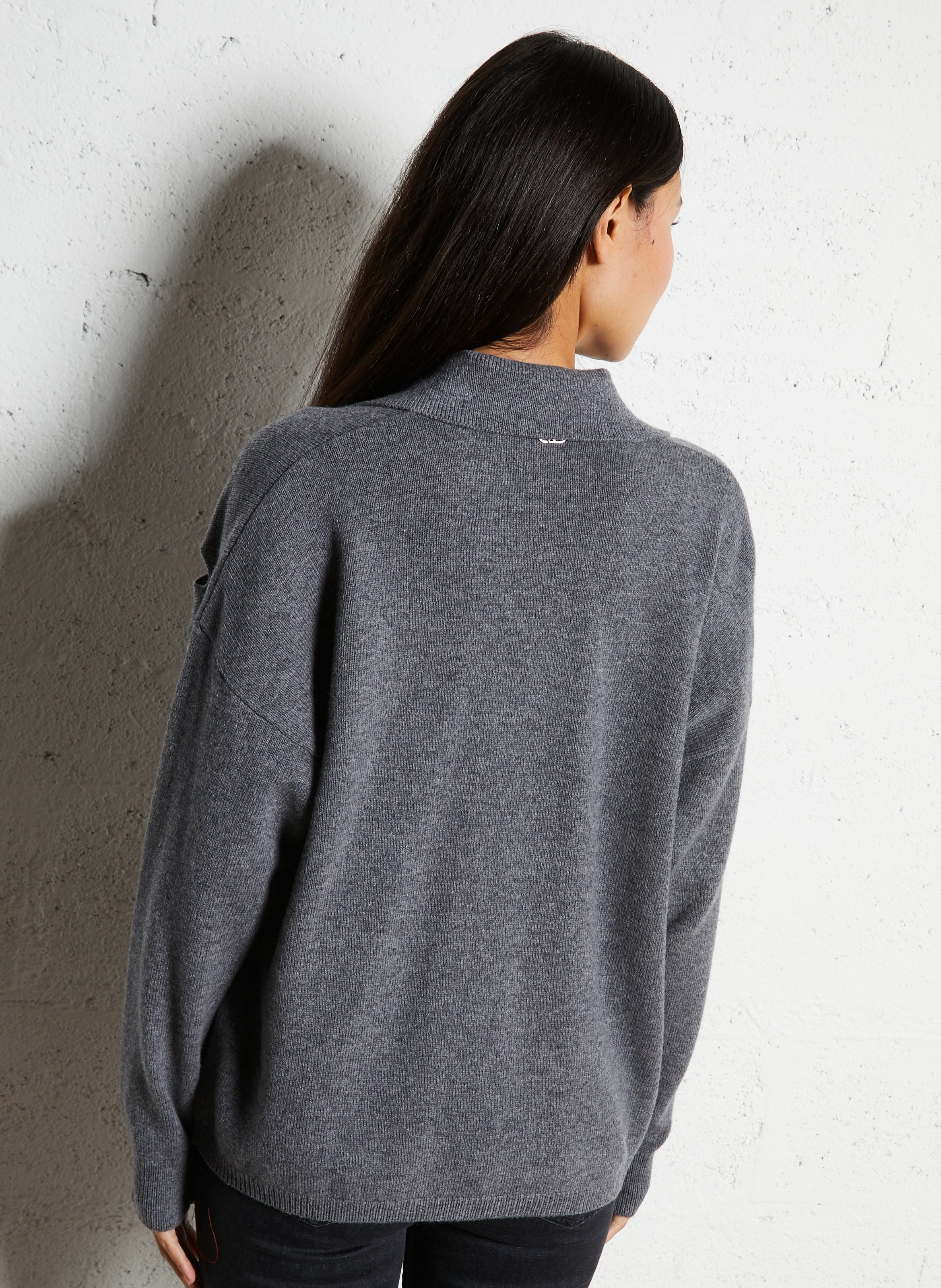 Pull oversize en laine LIU JO Gris