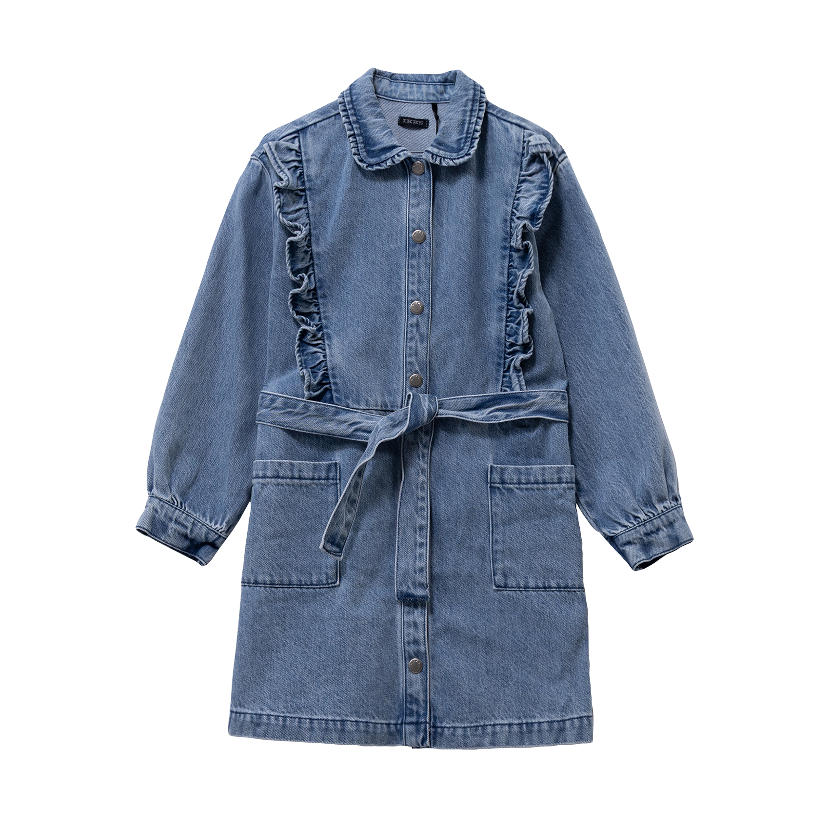 - Schmale Träger zum Binden - Ringerrücken - Weiter Schnitt - Raffung - 100 % Baumwolle - Gefüttert - Rückenhöhe: 94 cm. IKKS JUNIOR