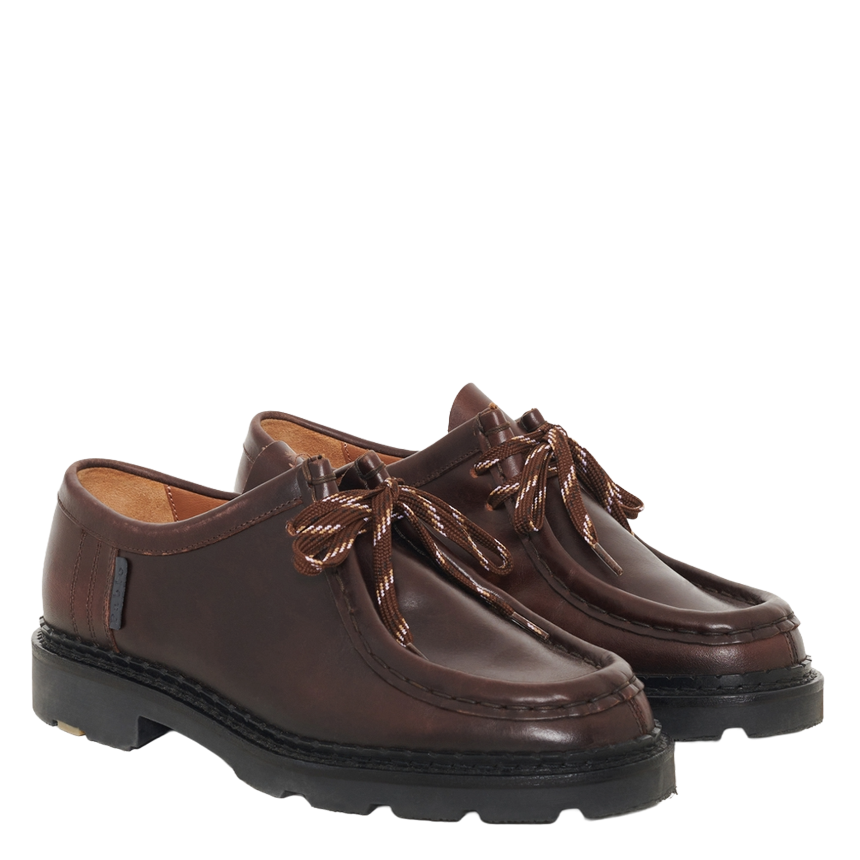 Plain leather notched loafers PABLO Brown