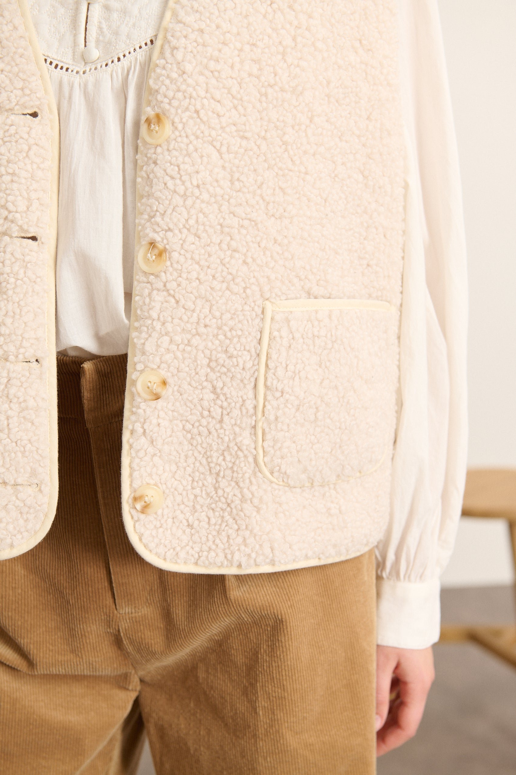 Sleeveless jacket GARANCE PARIS White