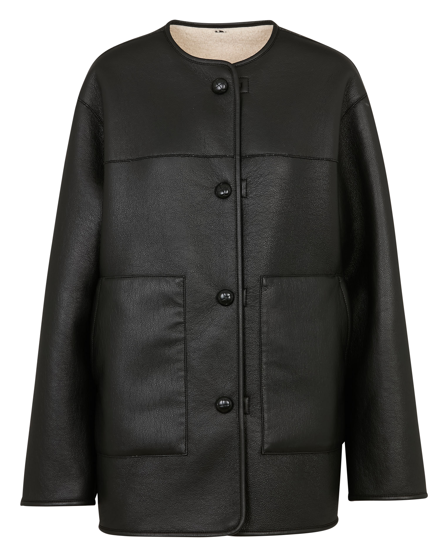 Mid-length faux fur coat IKKS White