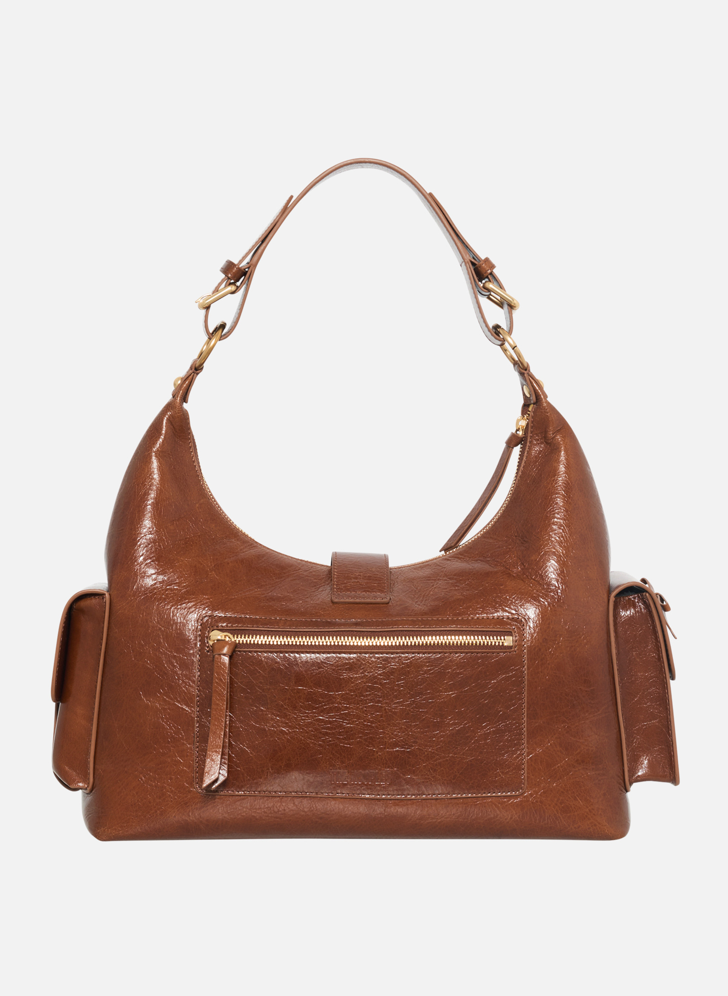 Amelia XL leather bag THE KOOPLES Brown
