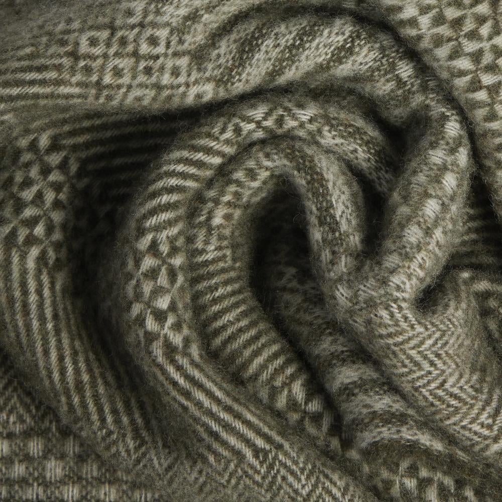 Écharpe homme 100% pure laine avec motif district check PIQUADRO Vert