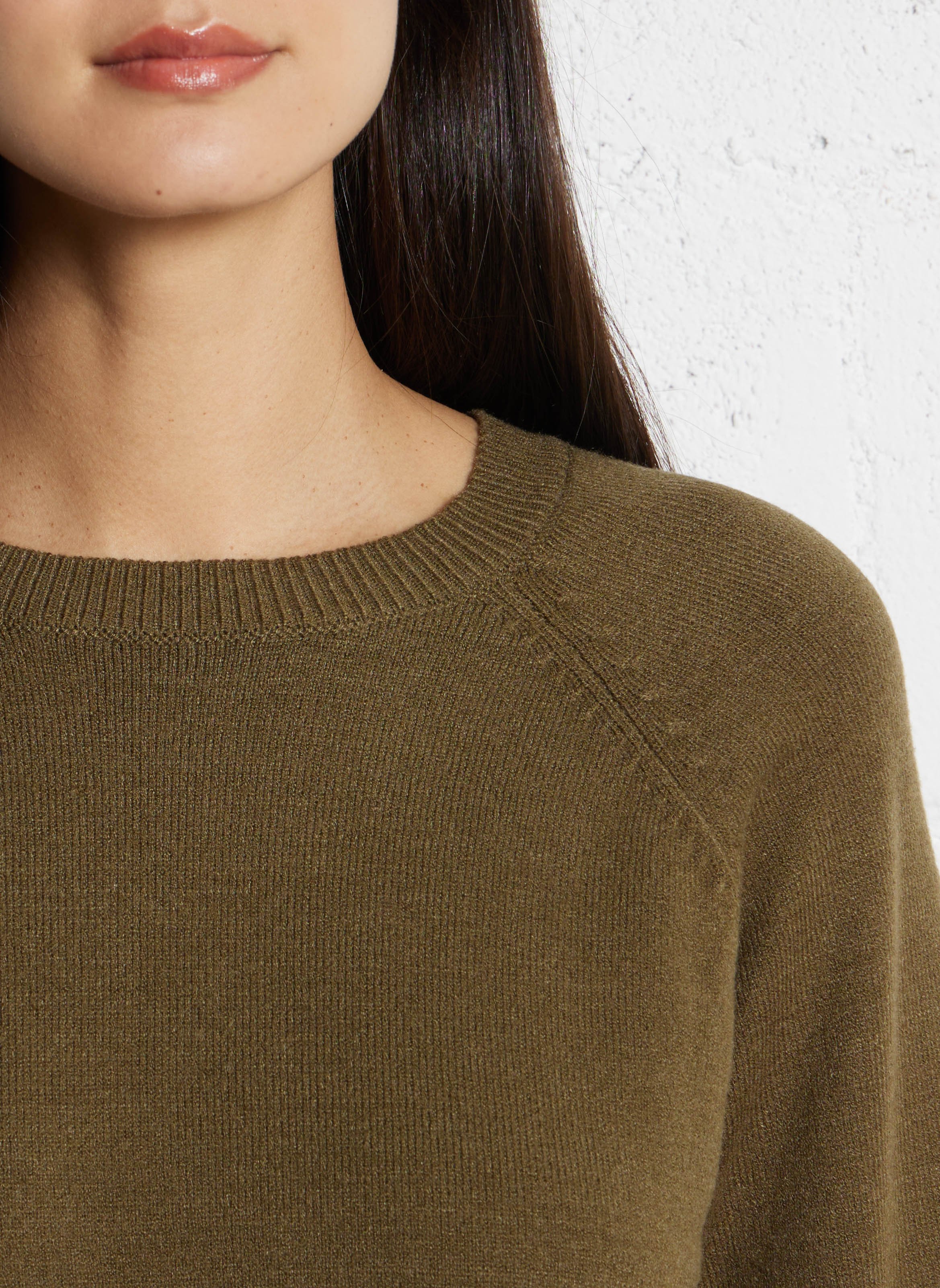 Oversize round-neck knit sweater SUD EXPRESS Green