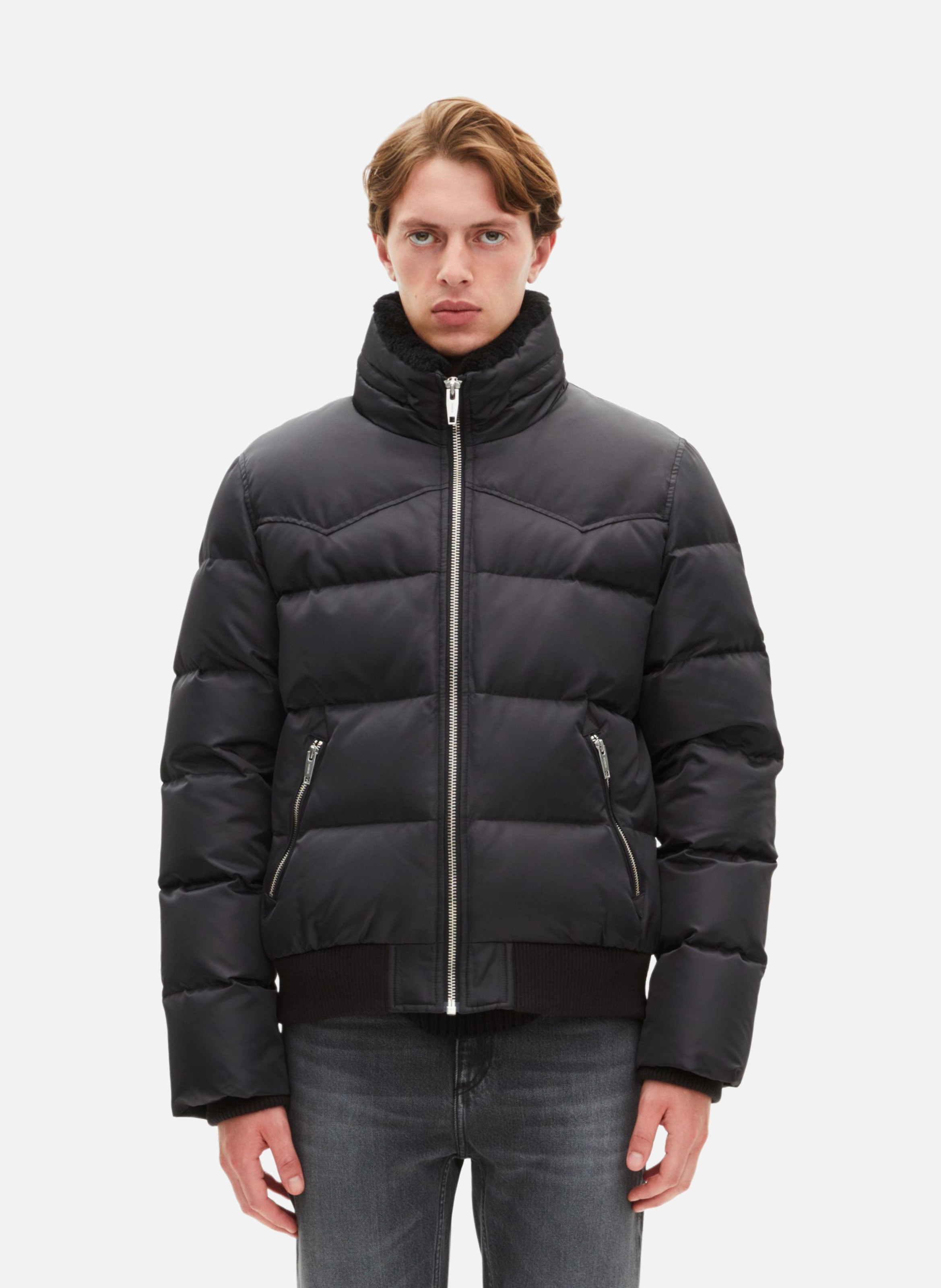 Lightweight quilted padded jacket with high neck THE KOOPLES Grey