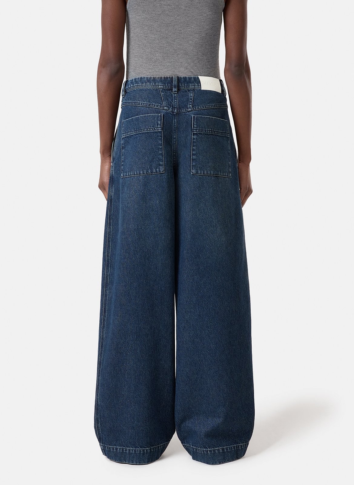 Regular waist wide-leg jeans CLOSED Blue