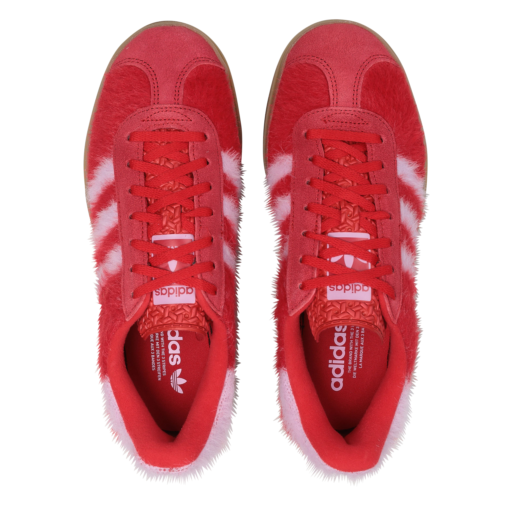 Baskets à plateformes en cuir ADIDAS Rouge