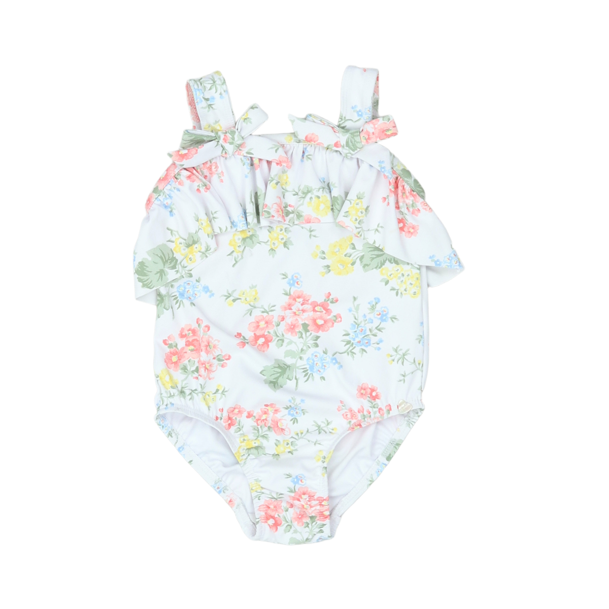 White one-piece baby swimsuit - 24 months TARTINE ET CHOCOLAT - seconde-main White