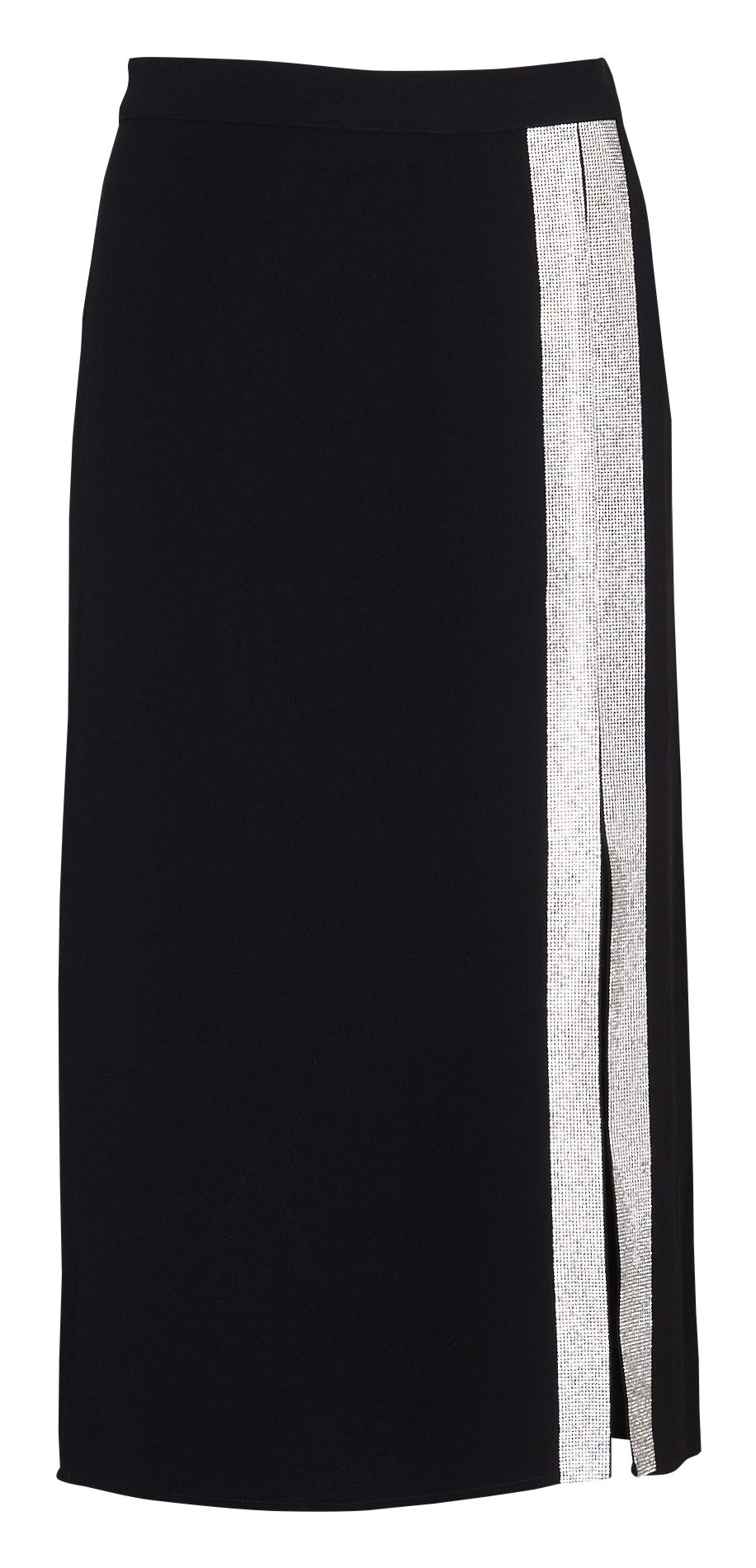 Straight midi skirt with rhinestones LA PETITE ETOILE Black