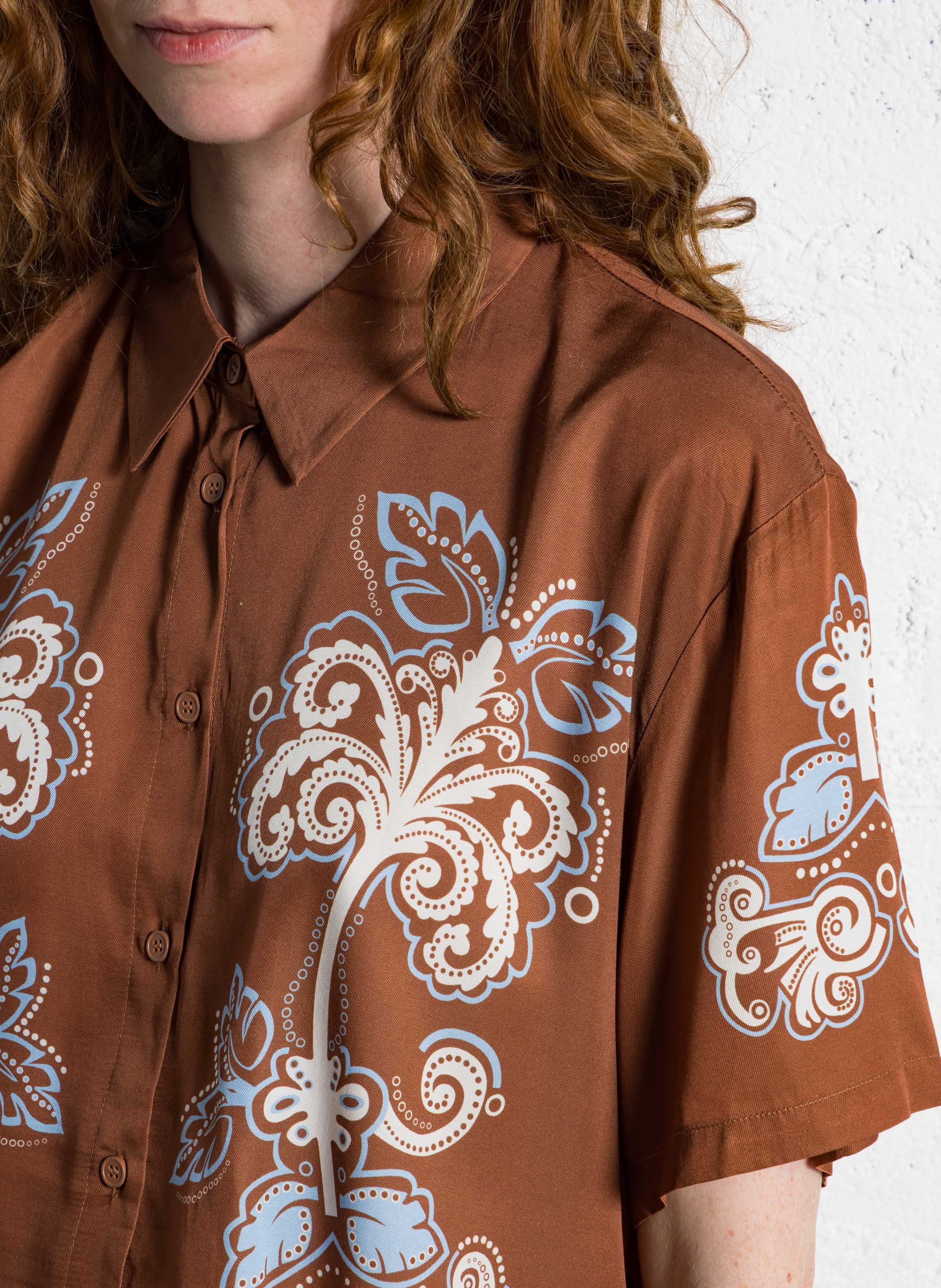 Chemise oversize col classique SUNCOO Marron