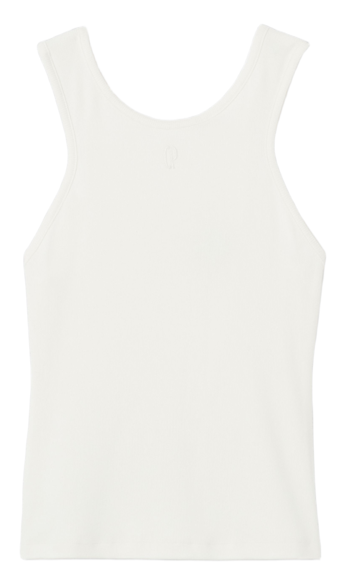 Singlet met ronde hals - katoenblend Wit
