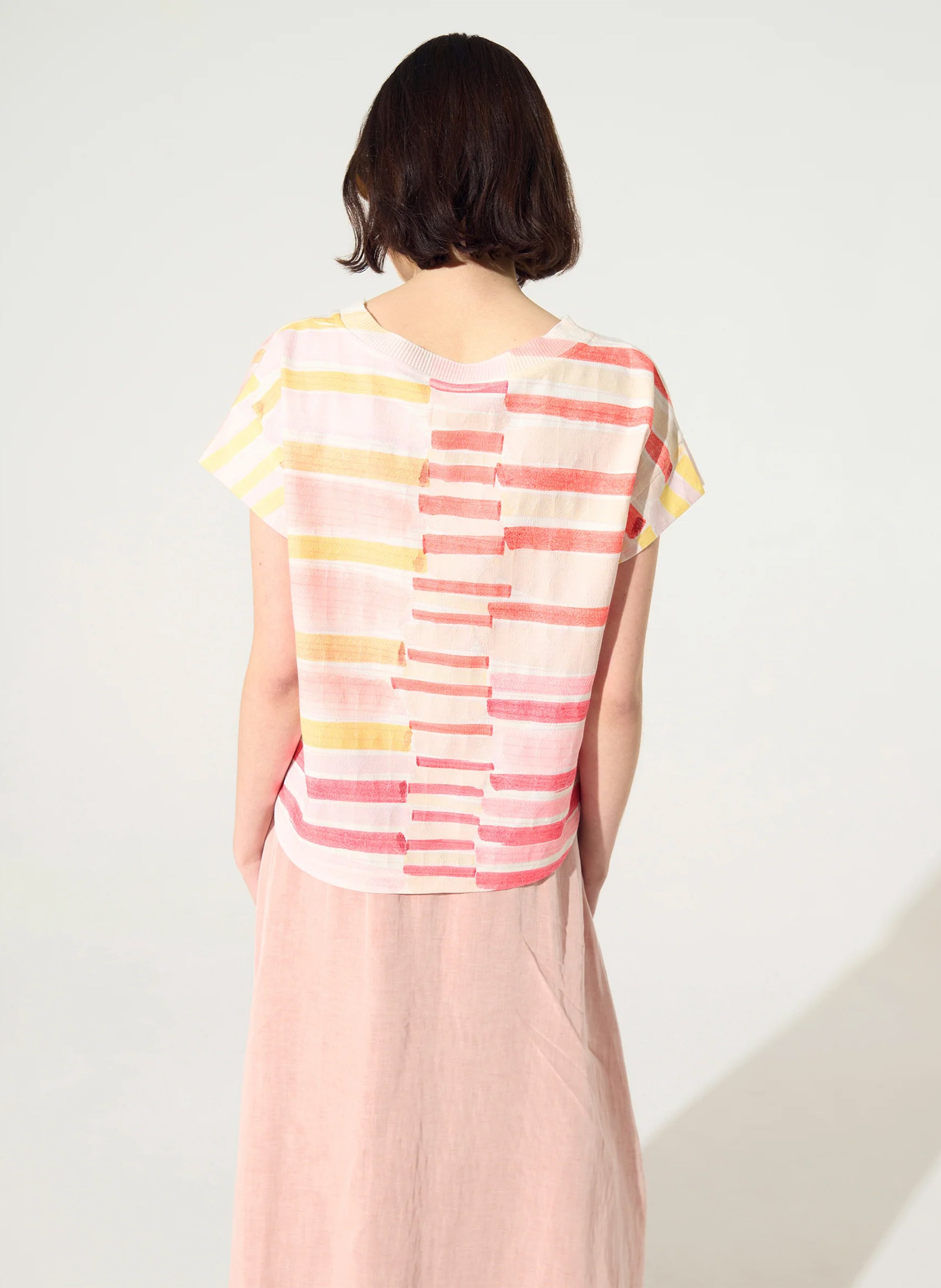 Tee-shirt col rond imprimé  ACOTE Rouge