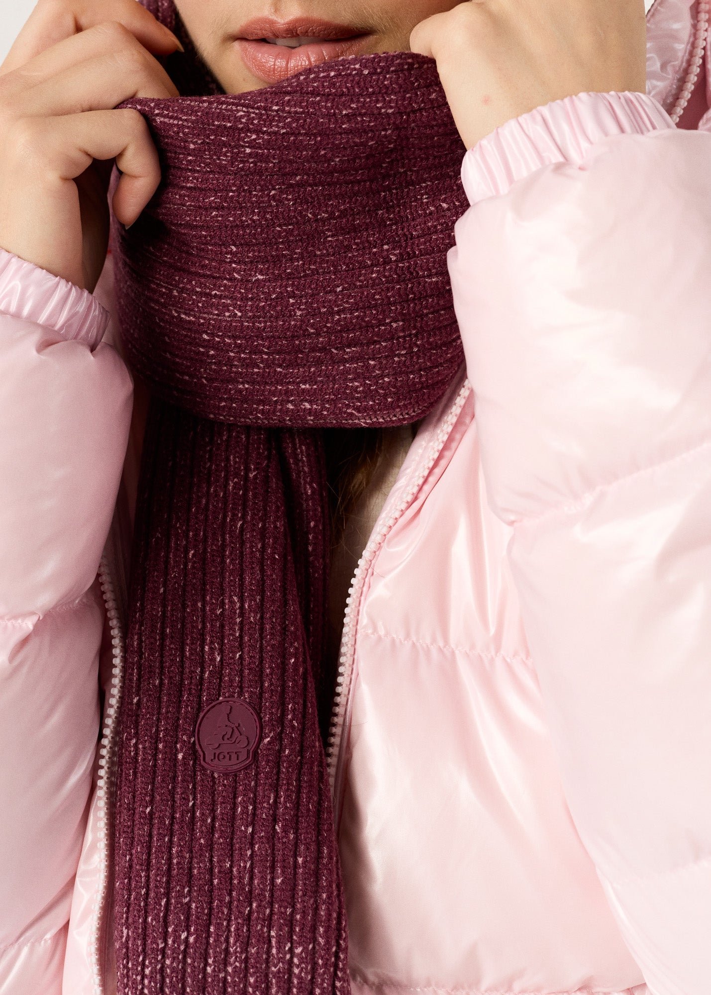 Two-tone peach scarf JOTT Pink