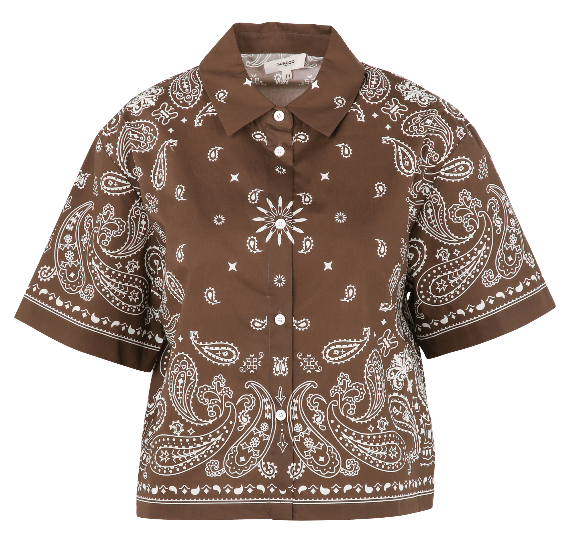 Chemise droite col classique en coton bio SUNCOO