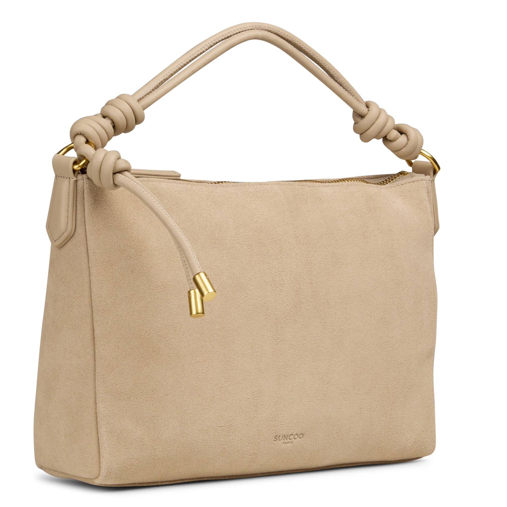 Sac à main pochette en cuir SUNCOO Beige