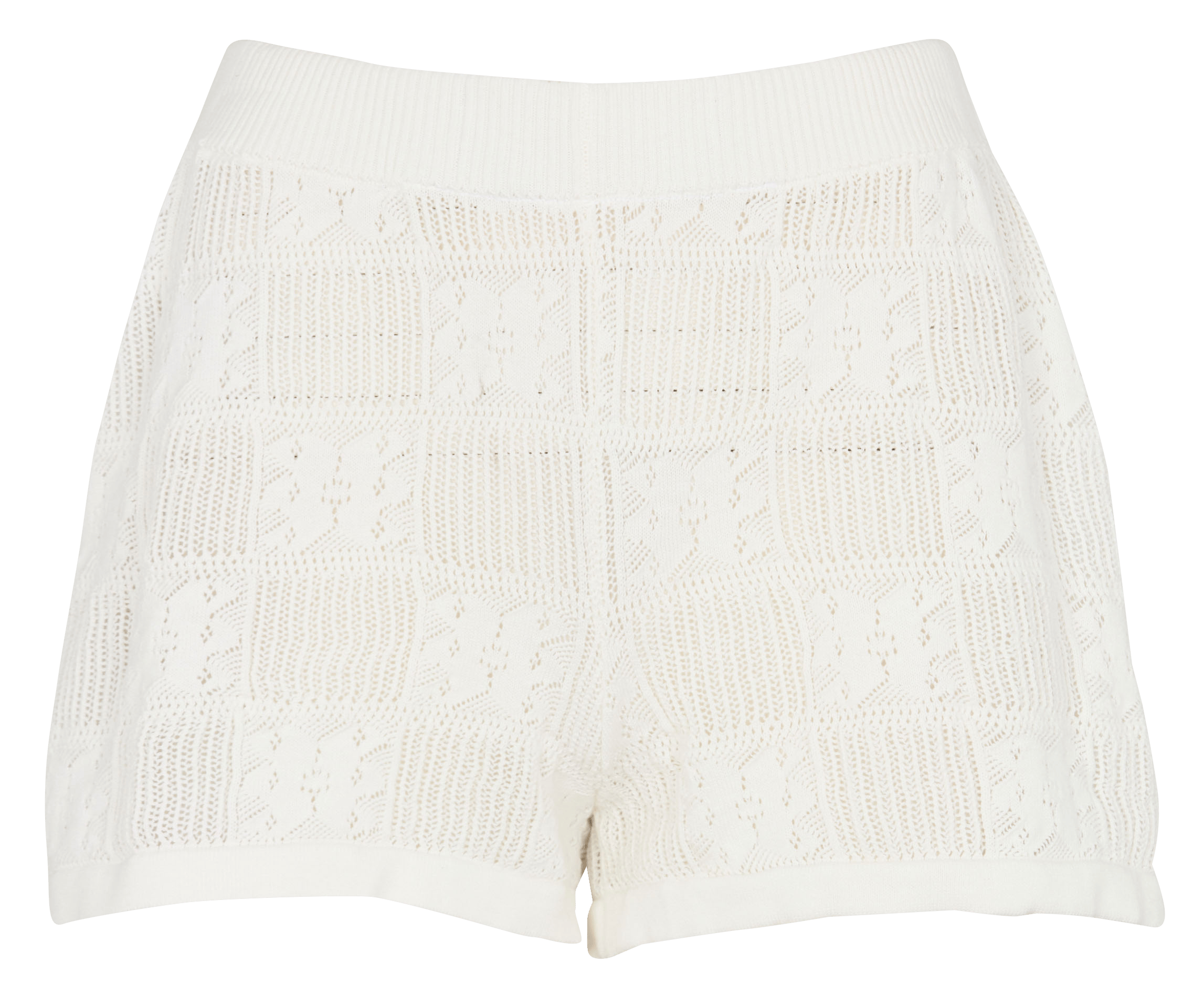 Short droit brodé en coton LA NOUVELLE Blanc