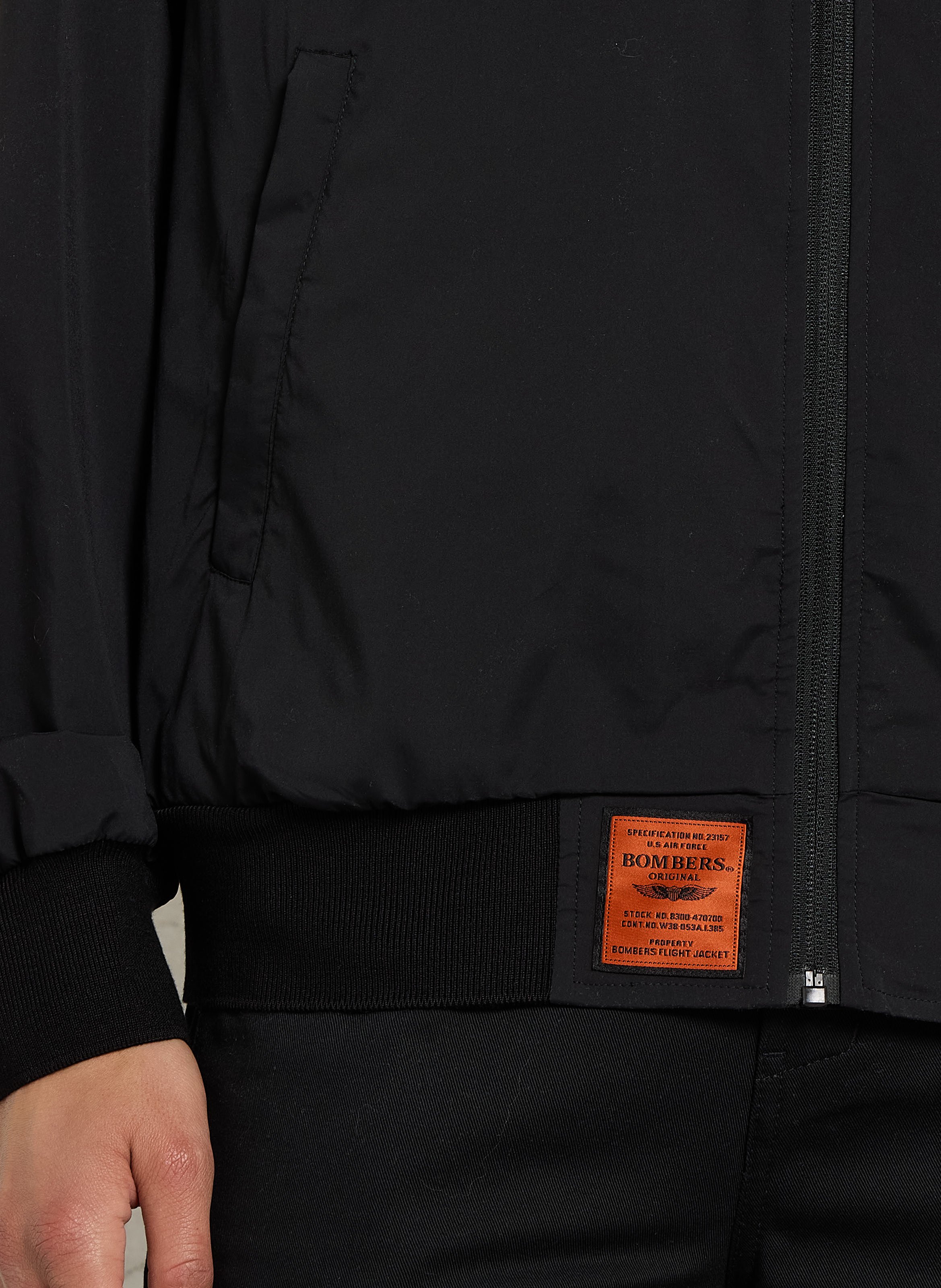 Chaqueta oversize cuello teddy BOMBERS ORIGINAL Negro