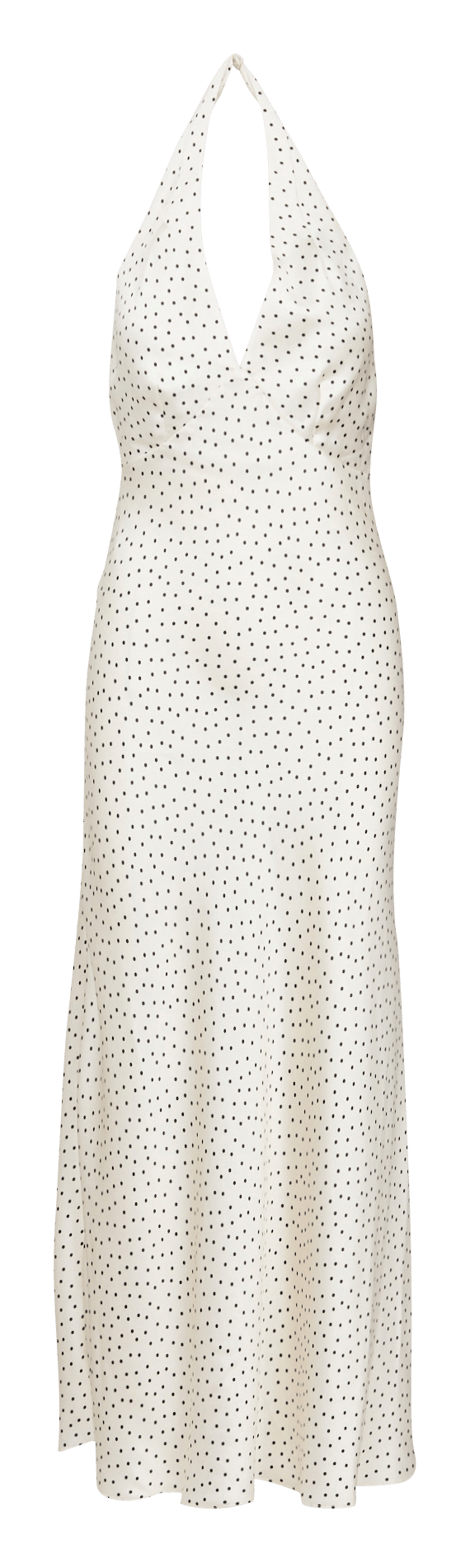 Long dotted V-neck dress ZAPA White
