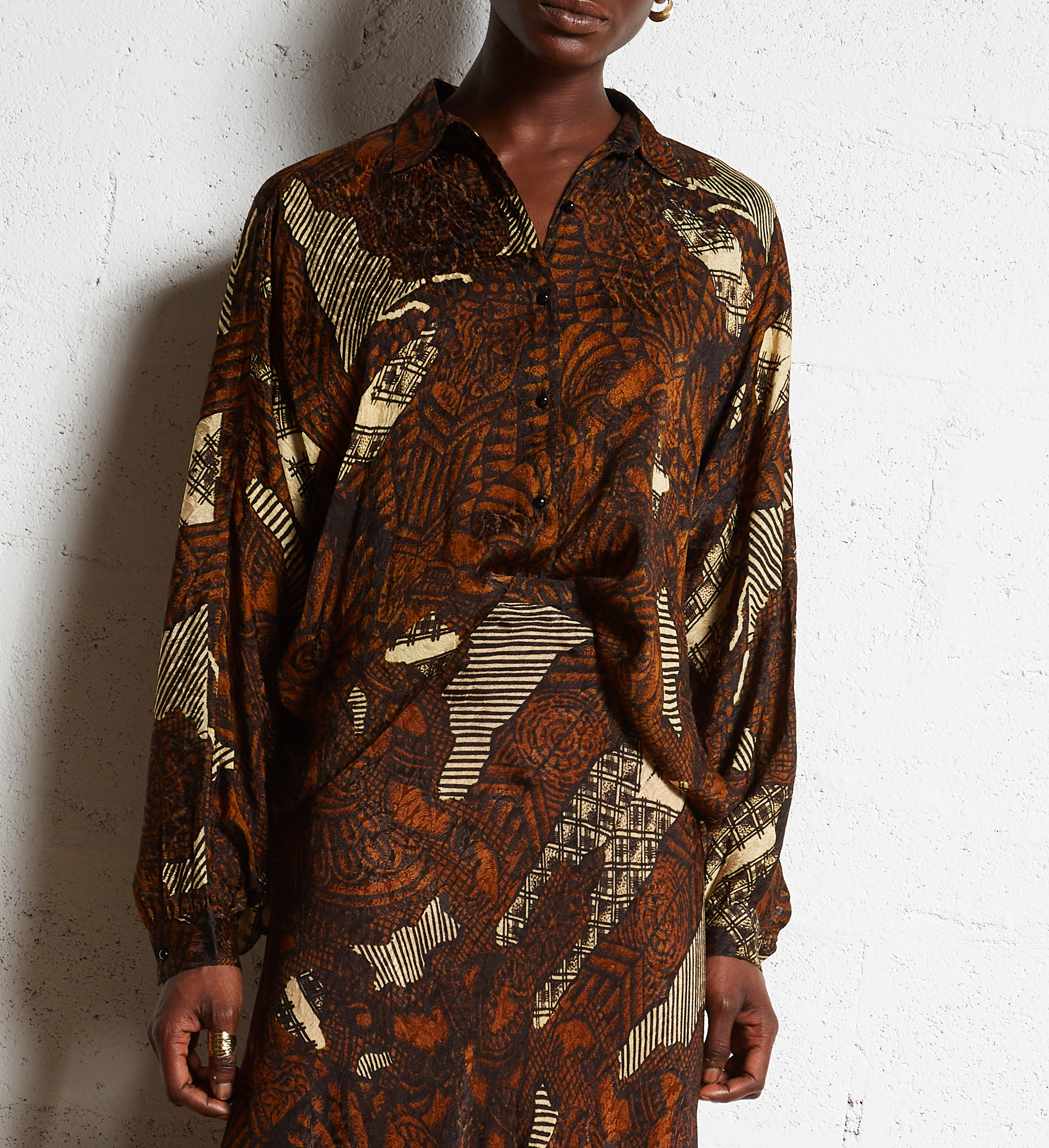 Printed straight shirt MES DEMOISELLES Multicolored