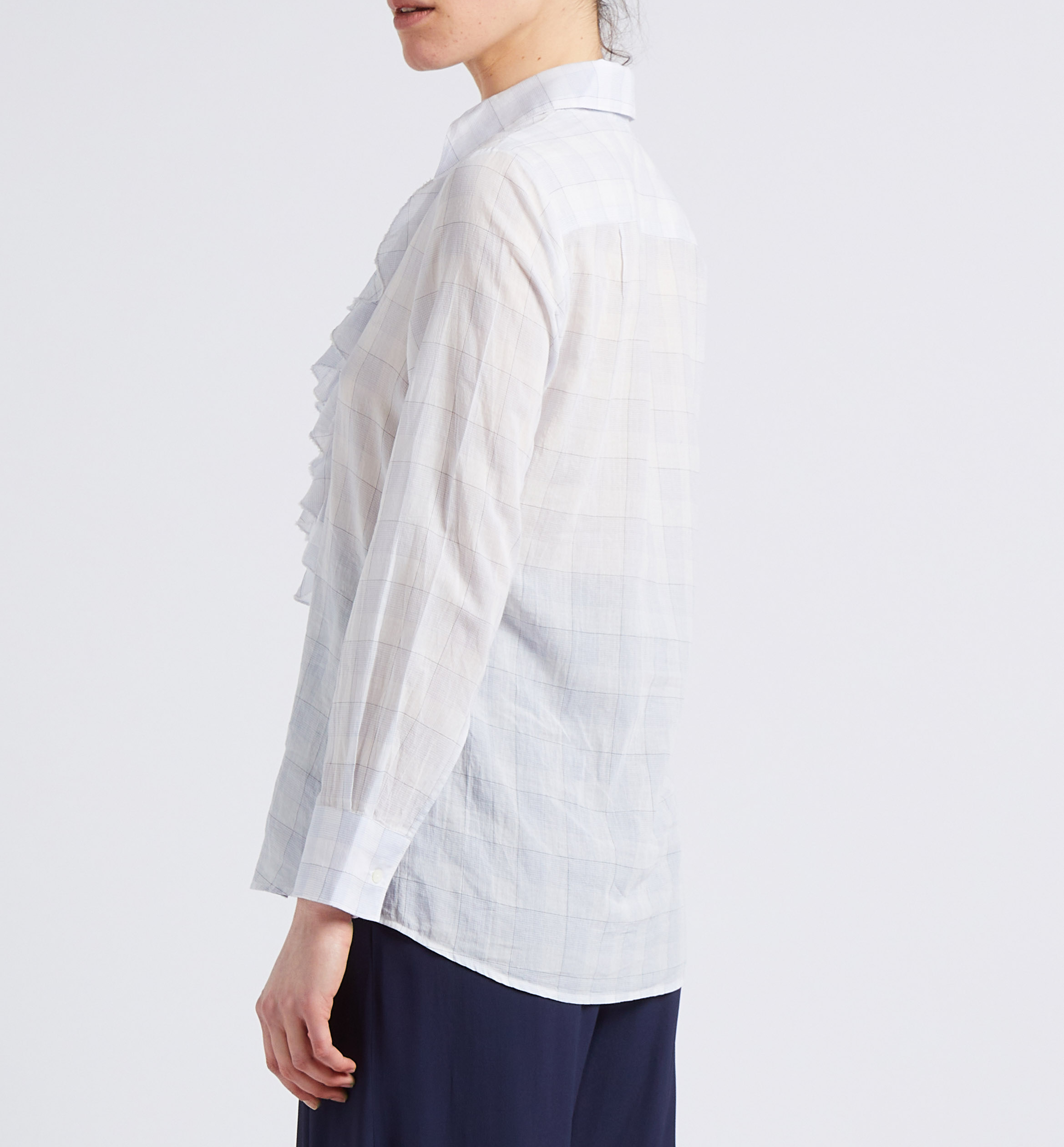 Camisa de algodón con cuello clásico DIEGA Blanco